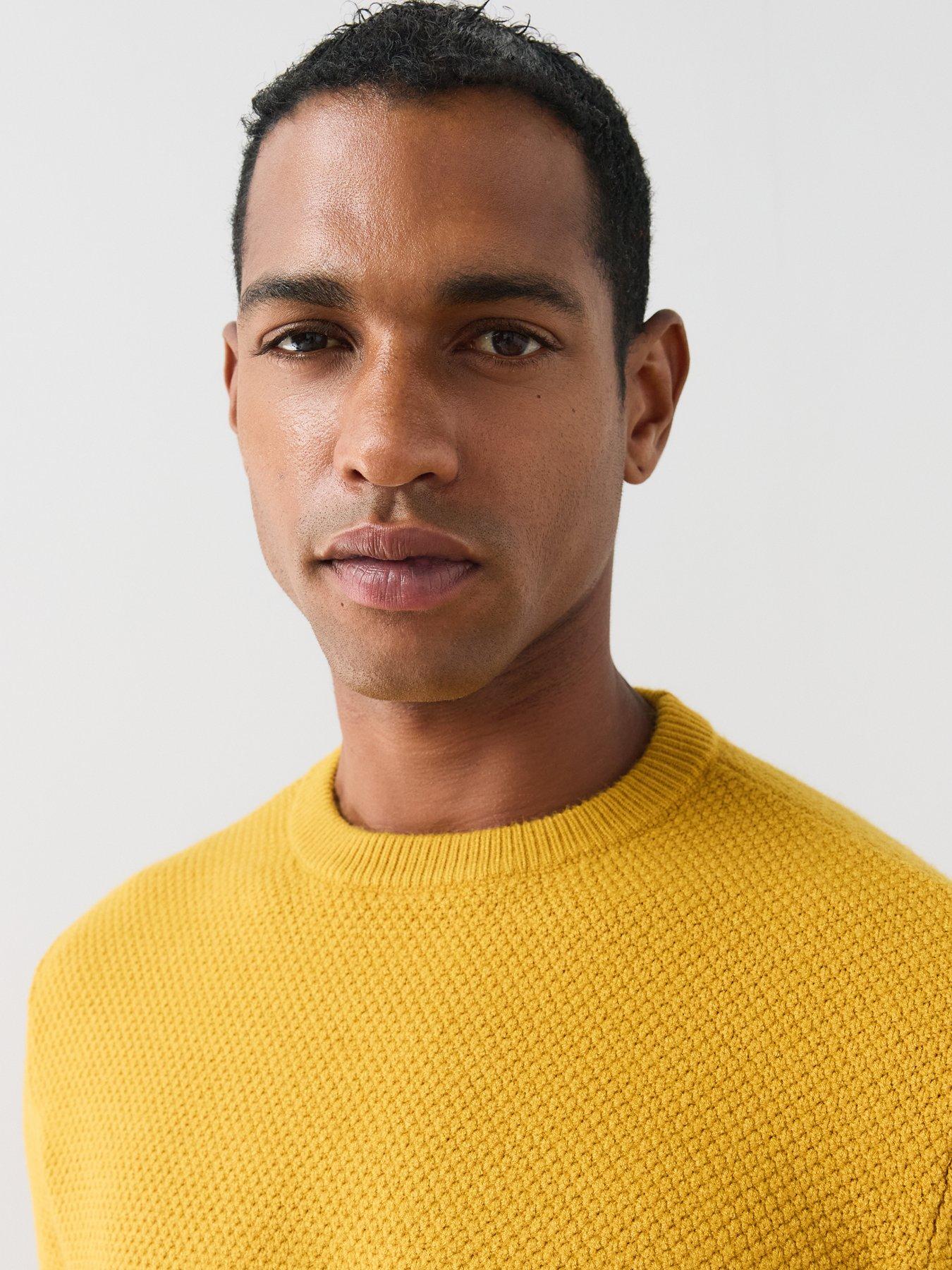 Image 4 of 7 of The Very Collection Popcorn Knitted Long Sleeve Jumper - Yellow