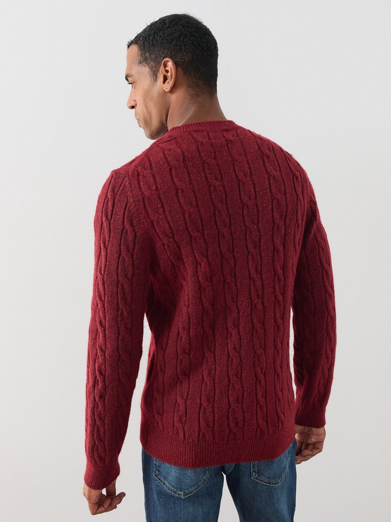 Image 2 of 7 of The Very Collection Cable Knit Long Sleeve Knitted Jumper - Red