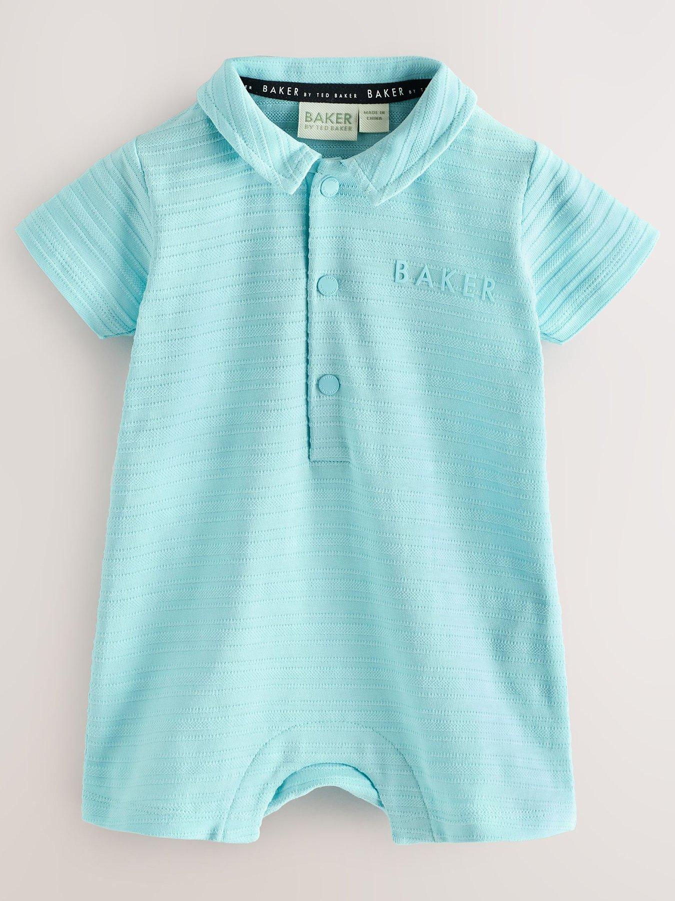 Ted Baker Baby Boys 2 Pack Collared All-In-One Rompers  - Blue