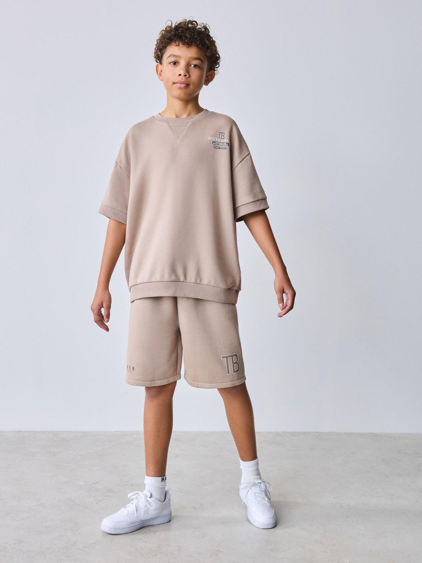Ted Baker Boys Logo T-Shirt  &  Shorts Set - Beige