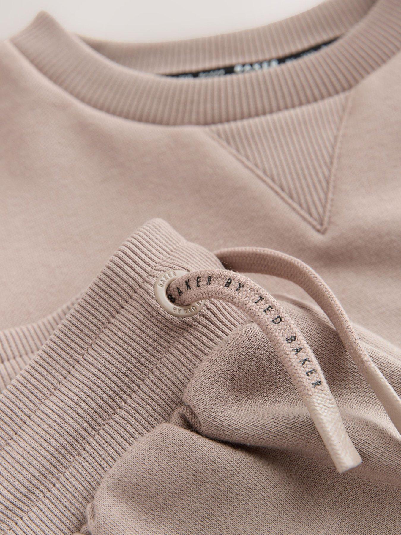 Image 5 of 6 of Ted Baker Boys Logo Sweat Short Set - Beige