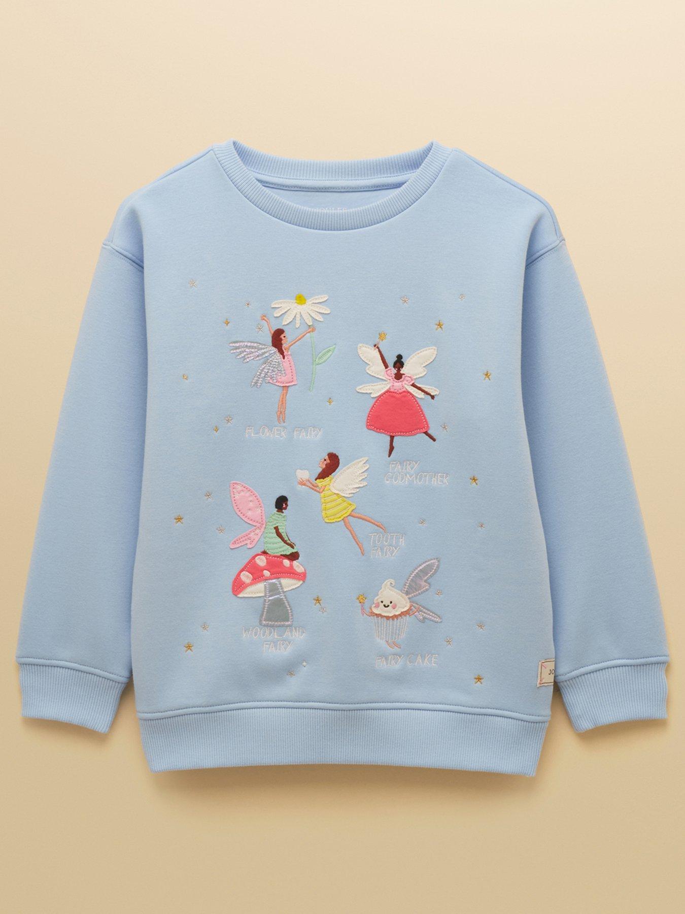 Image 1 of 5 of Joules Girls Mackenzie Fairies Sweat - Light Blue