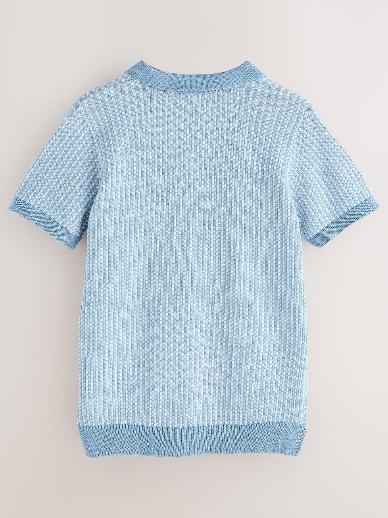 Image 2 of 5 of Ted Baker Older Boys Knitted Polo Shirt - Blue