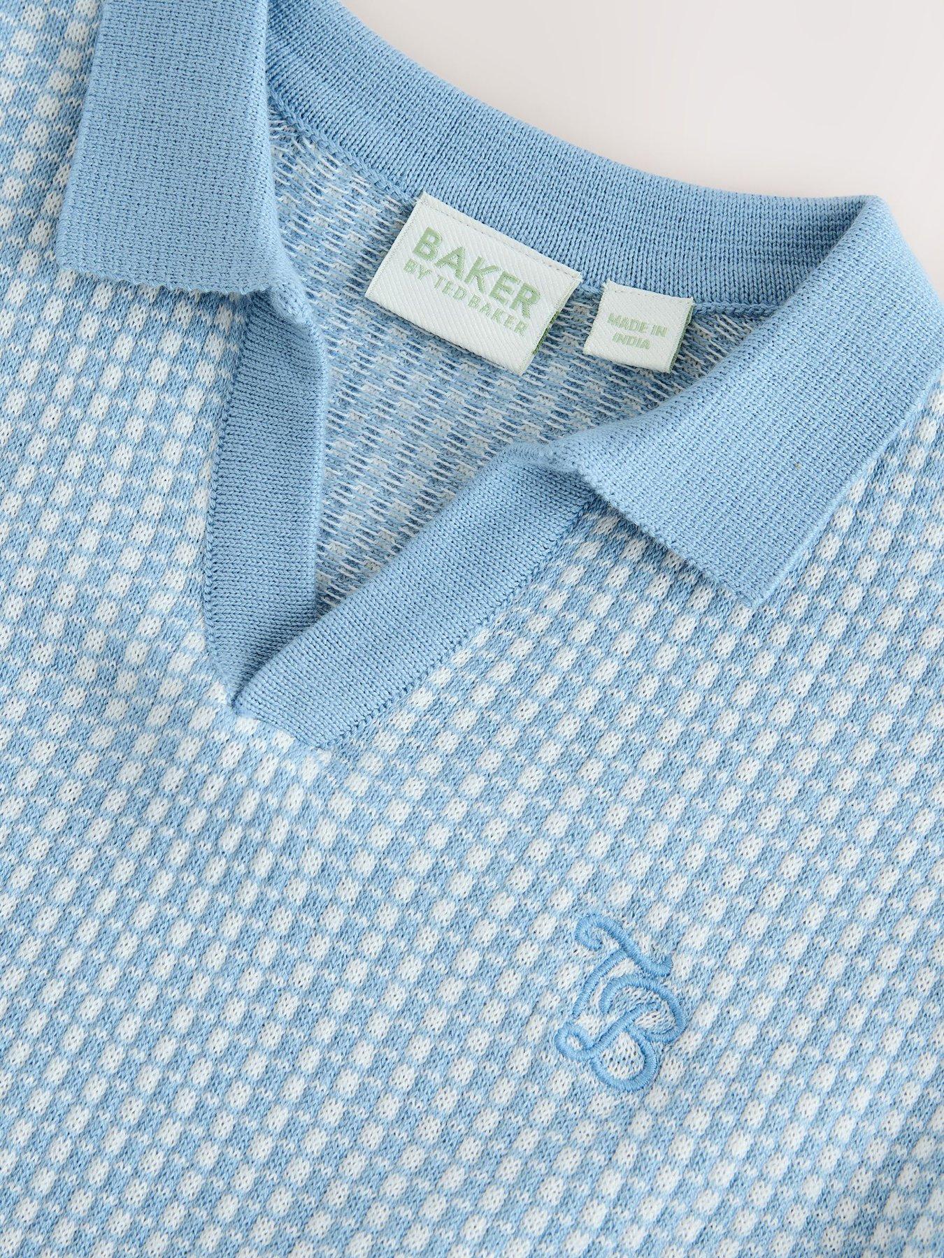 Image 3 of 5 of Ted Baker Older Boys Knitted Polo Shirt - Blue