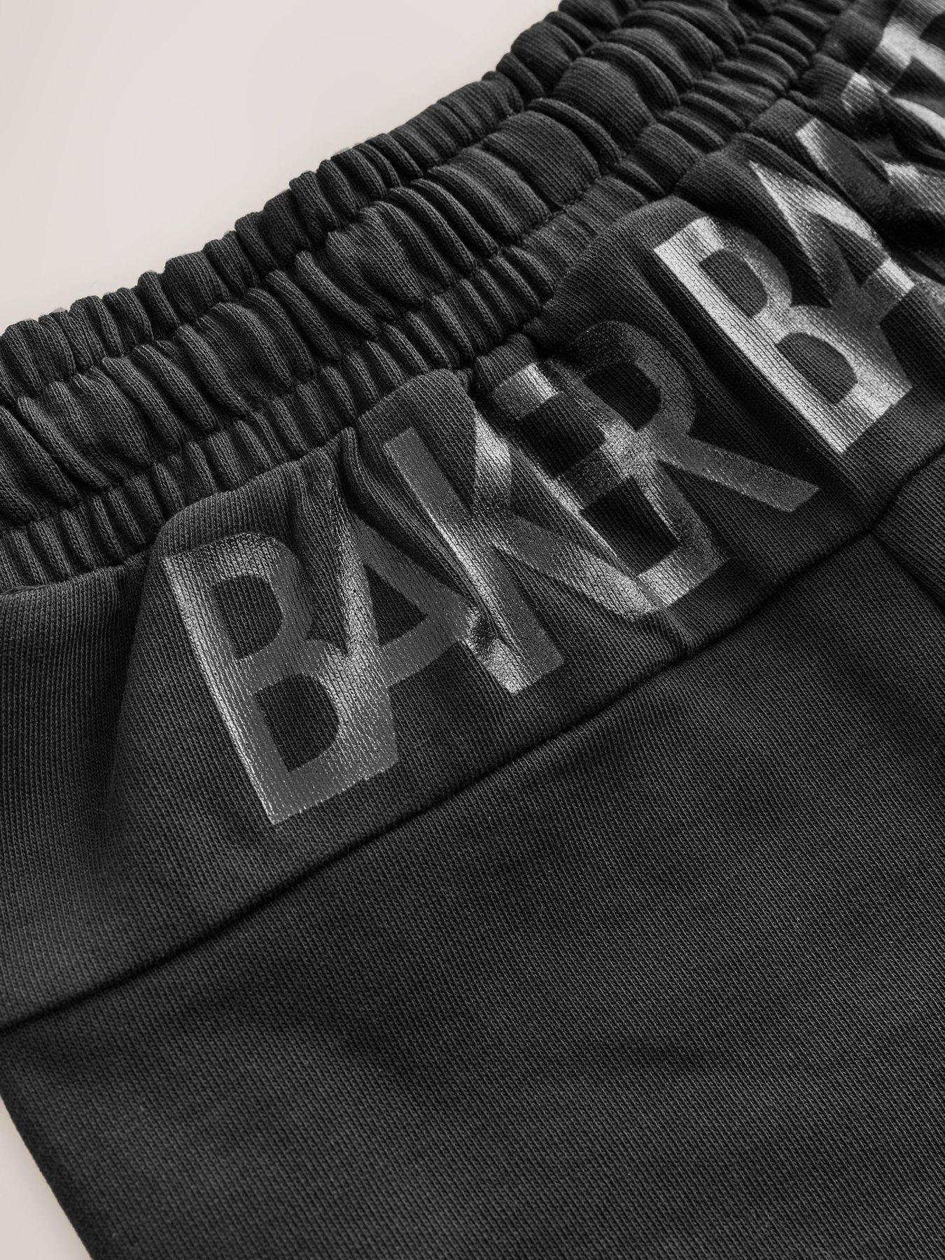 Image 7 of 7 of Ted Baker Older Boys Oversized Logo Sweat Set - Black
