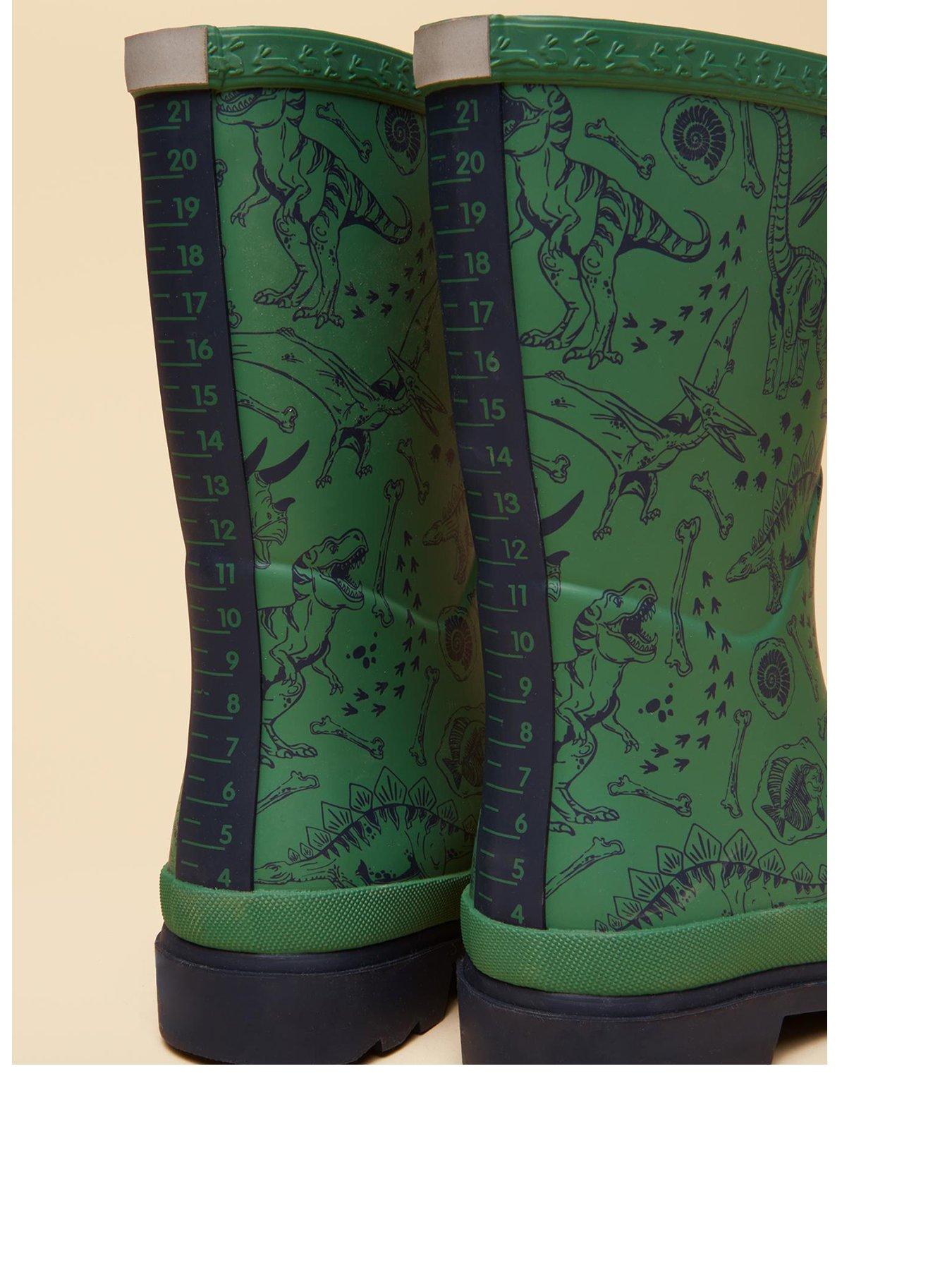 Image 3 of 6 of Joules Boys Dino Wellies - Green