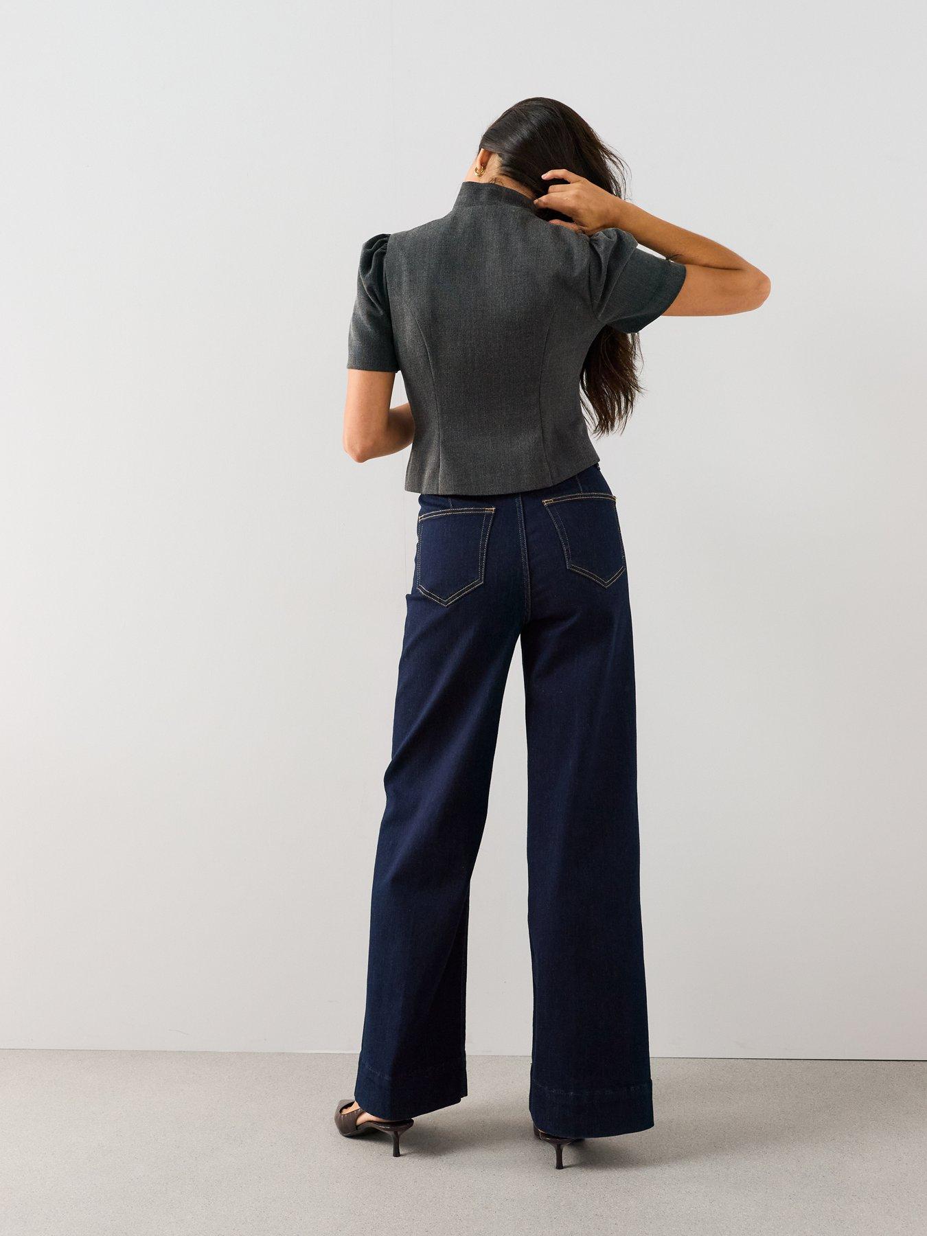 Image 5 of 7 of The Very Collection Tailored Tie Neck Blouse