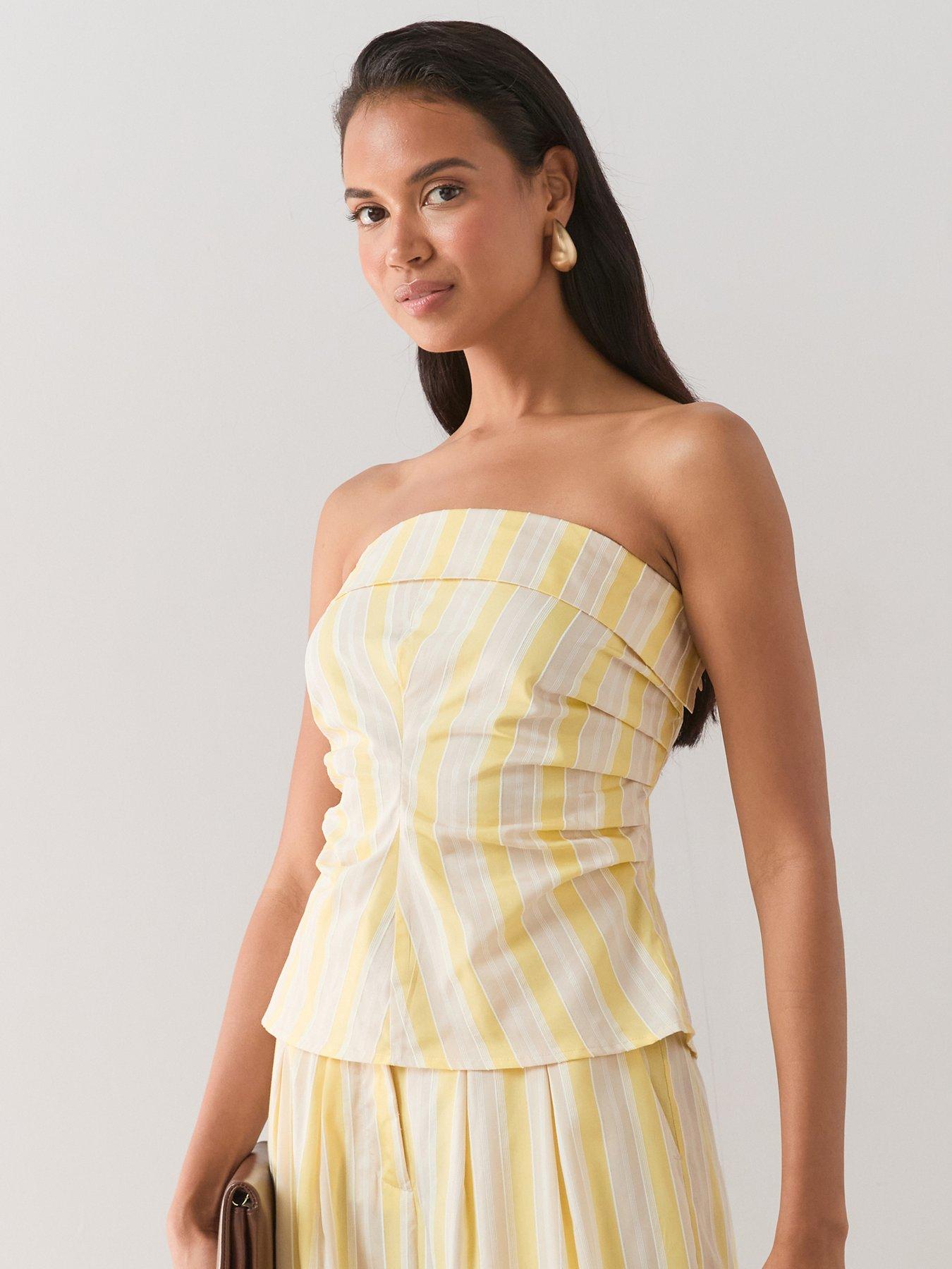 The Very Collection Striped Corset Bandeau Co-ord