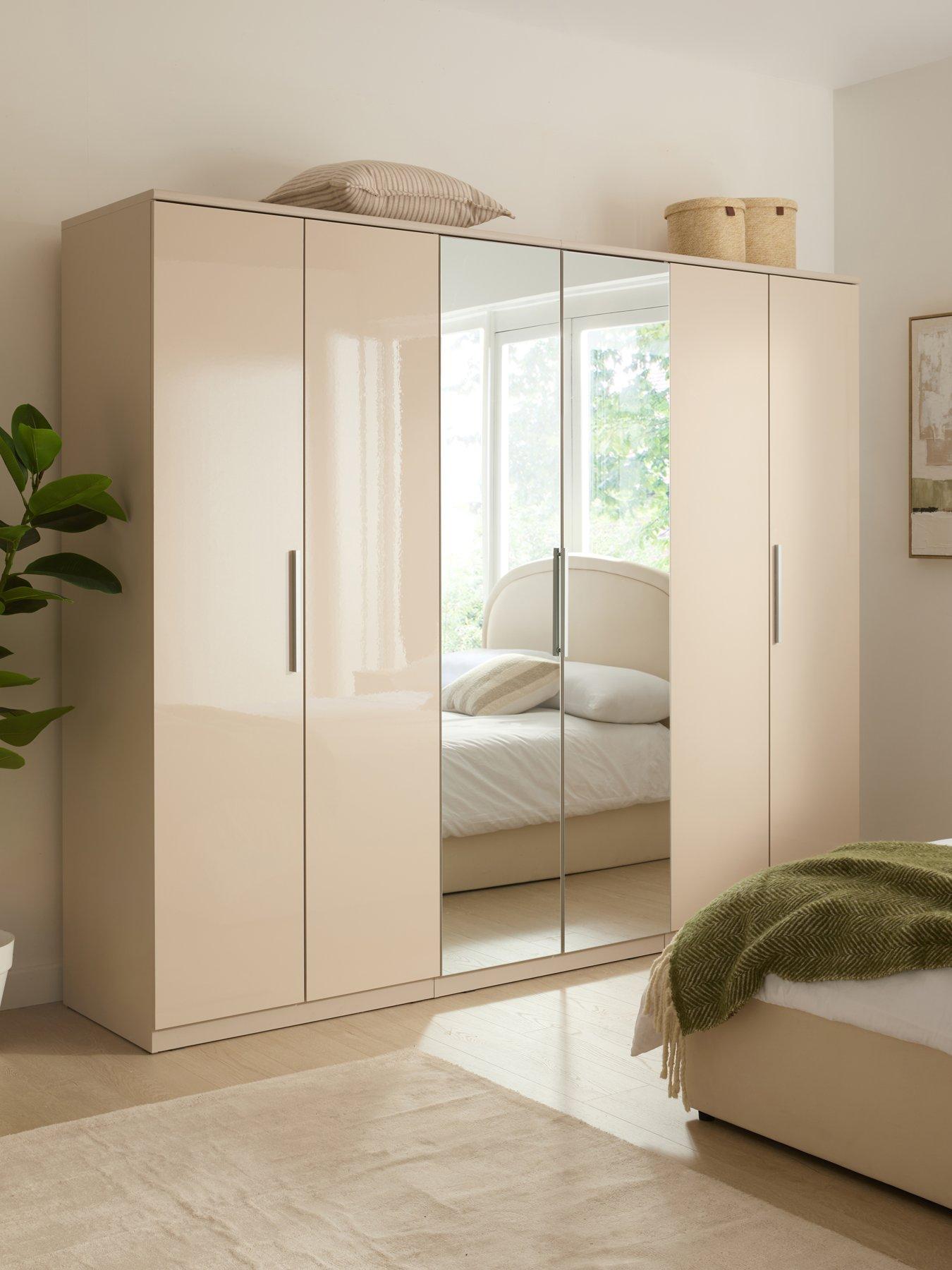 The Very Collection Prague Gloss 6 Door Wardrobe - FSC® Certified