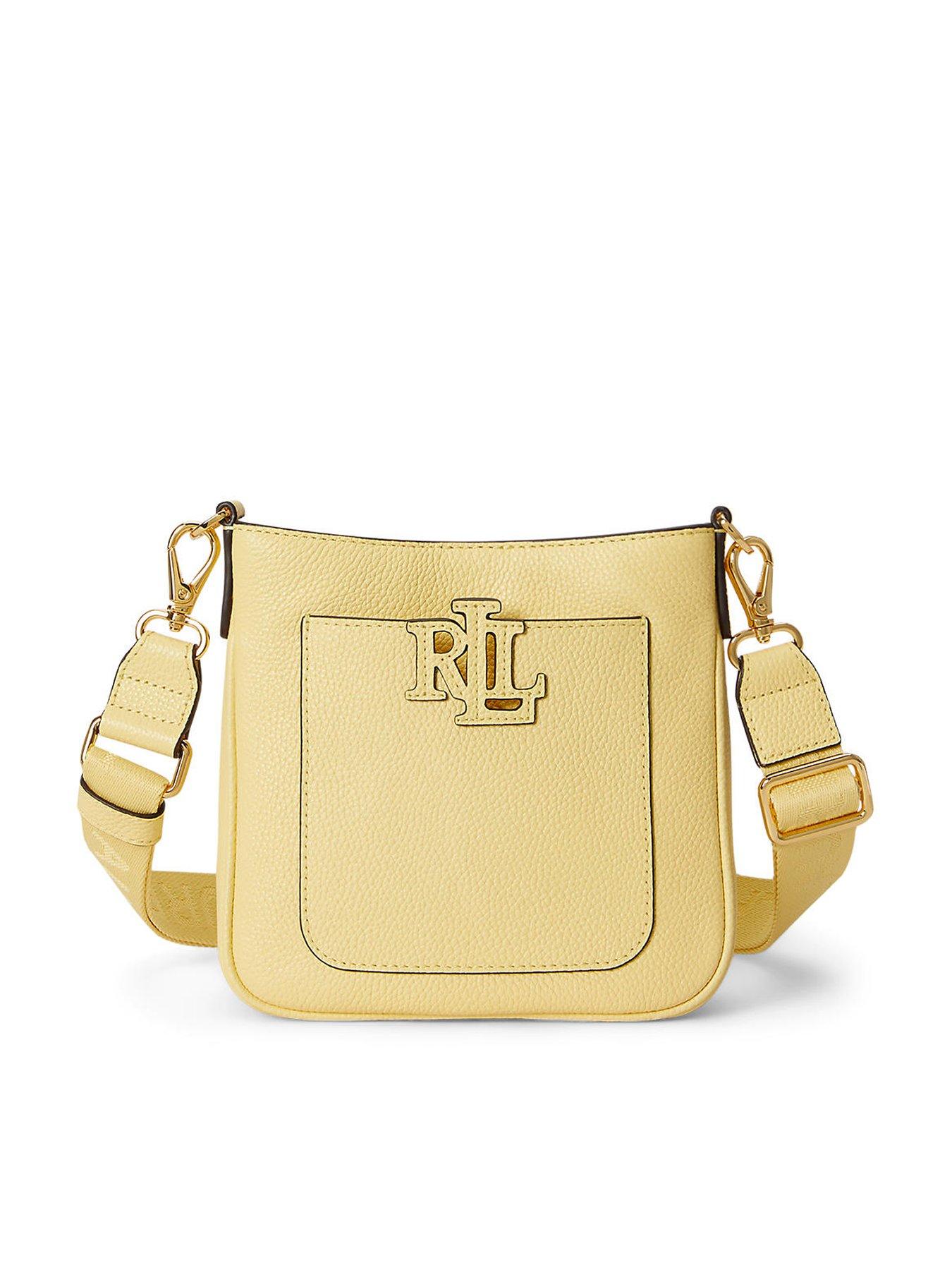 Lauren by Ralph Lauren Pebbled Leather Small Cameryn Crossbody - Lemon Sorbet