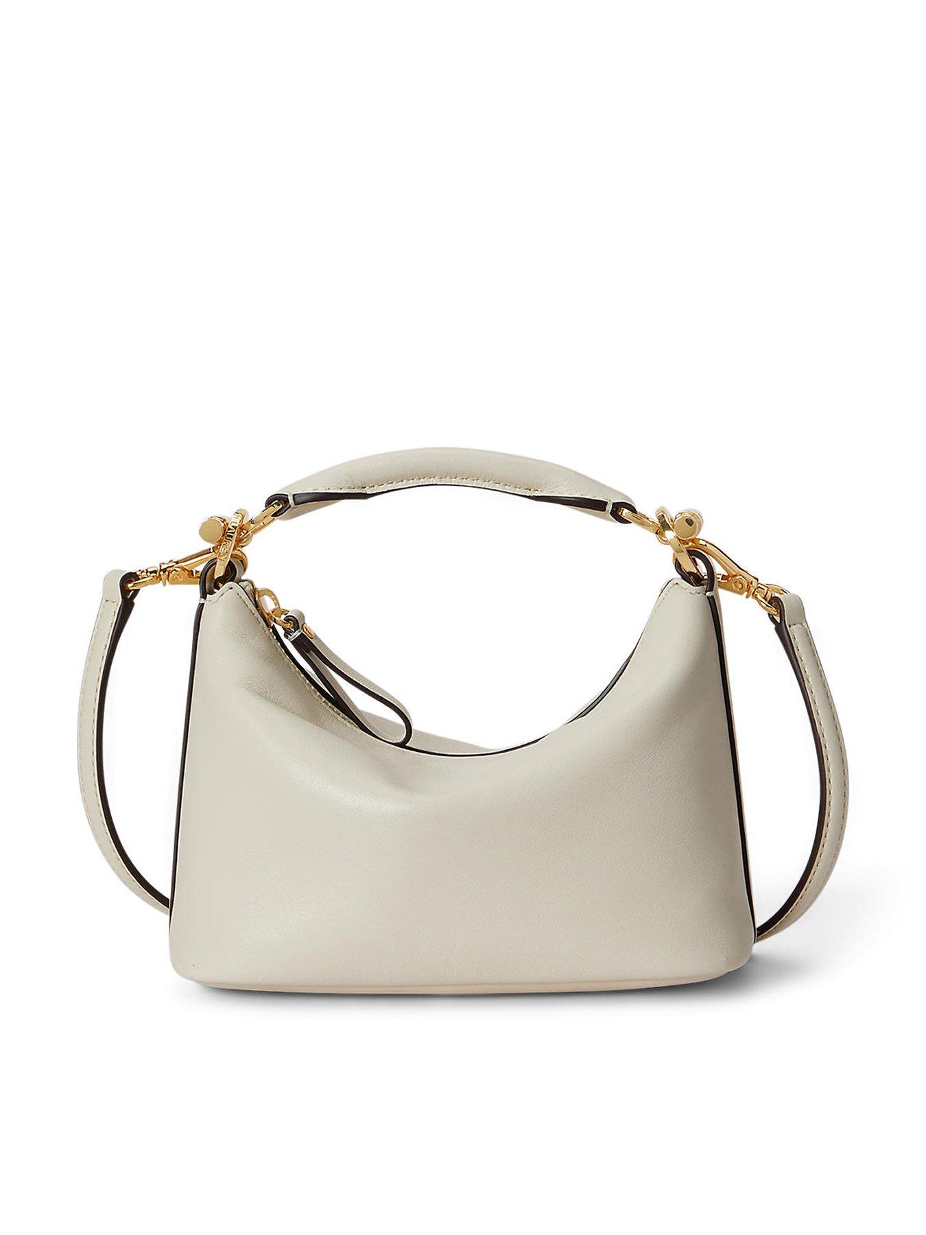 Lauren by Ralph Lauren Mini Blaike Nappa Leather Shoulder Bag - Soft White