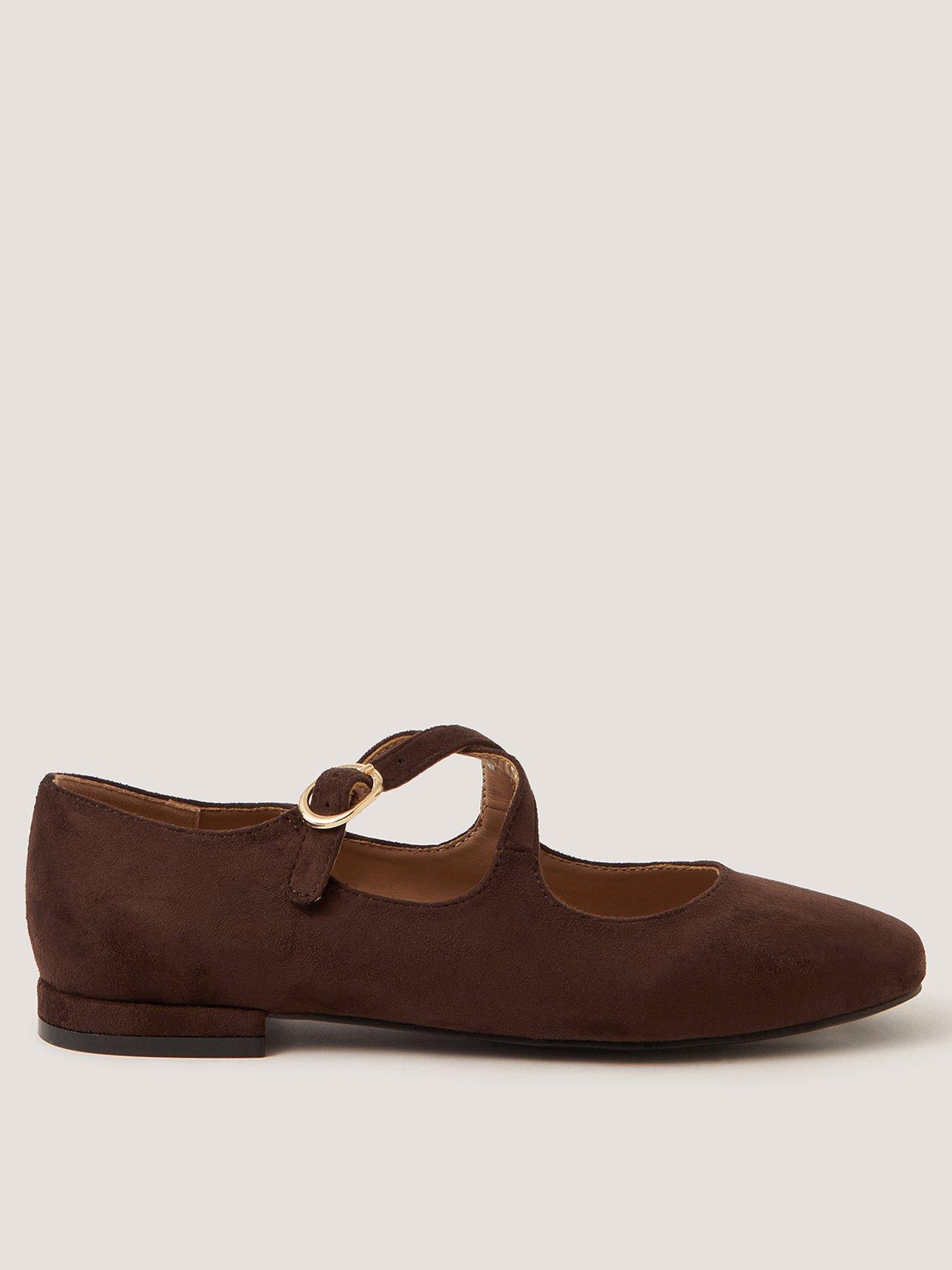 Monsoon Dana Microsuede Pump - Brown