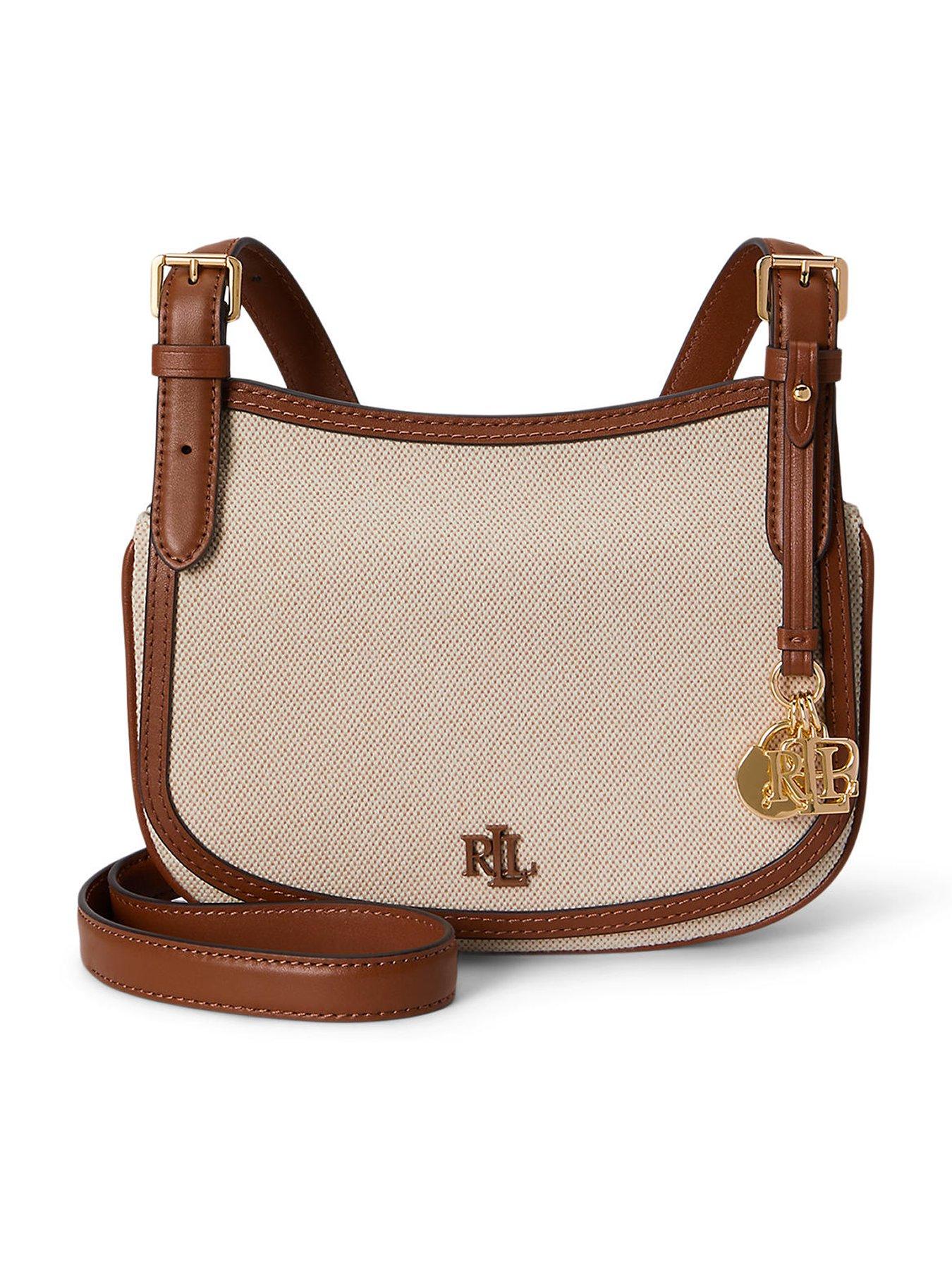 Lauren by Ralph Lauren Marcy Small Canvas Crossbody Bag - Beige