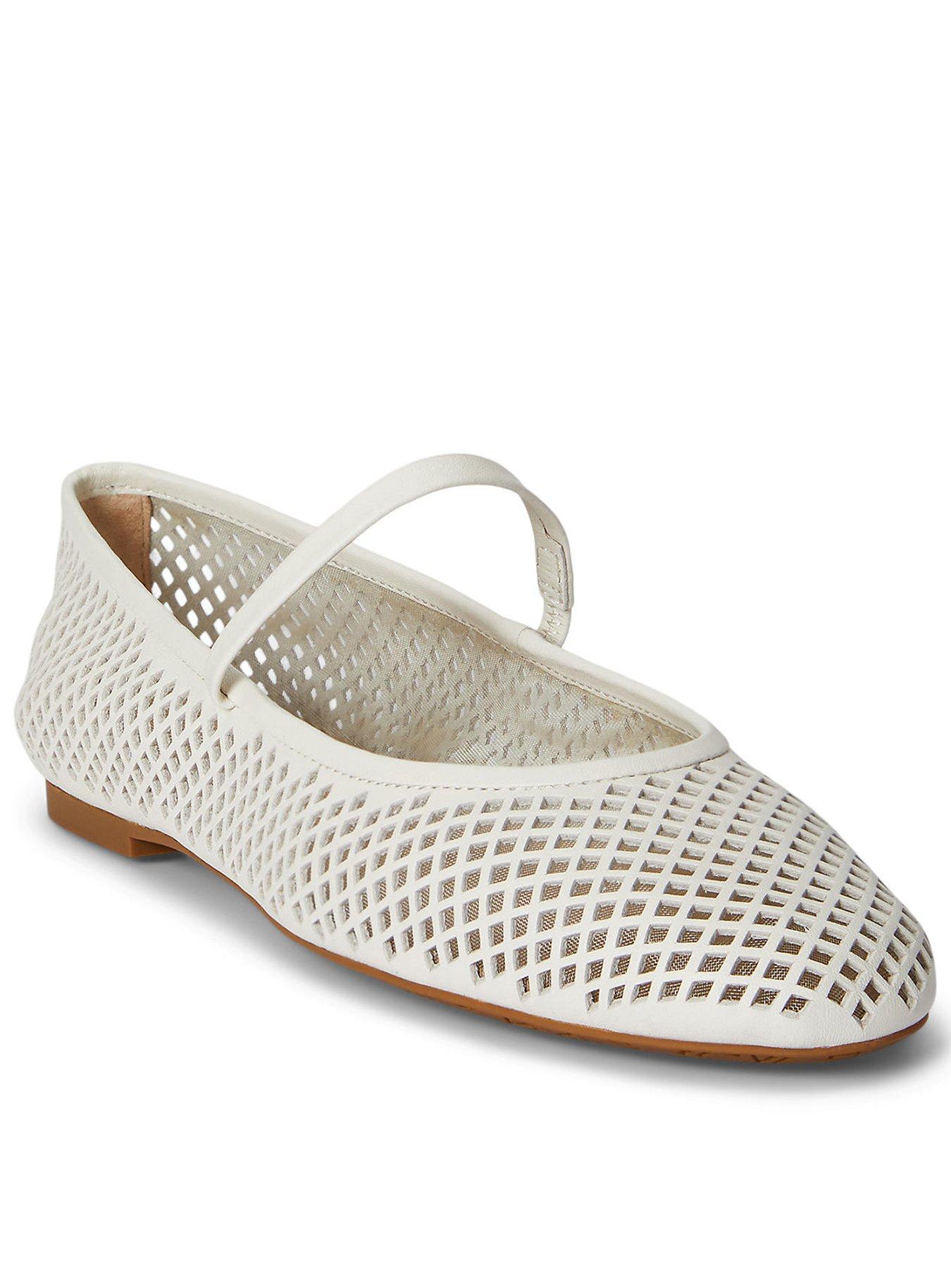 Lauren by Ralph Lauren Jayna Mj-Flats-Mary Jane - White