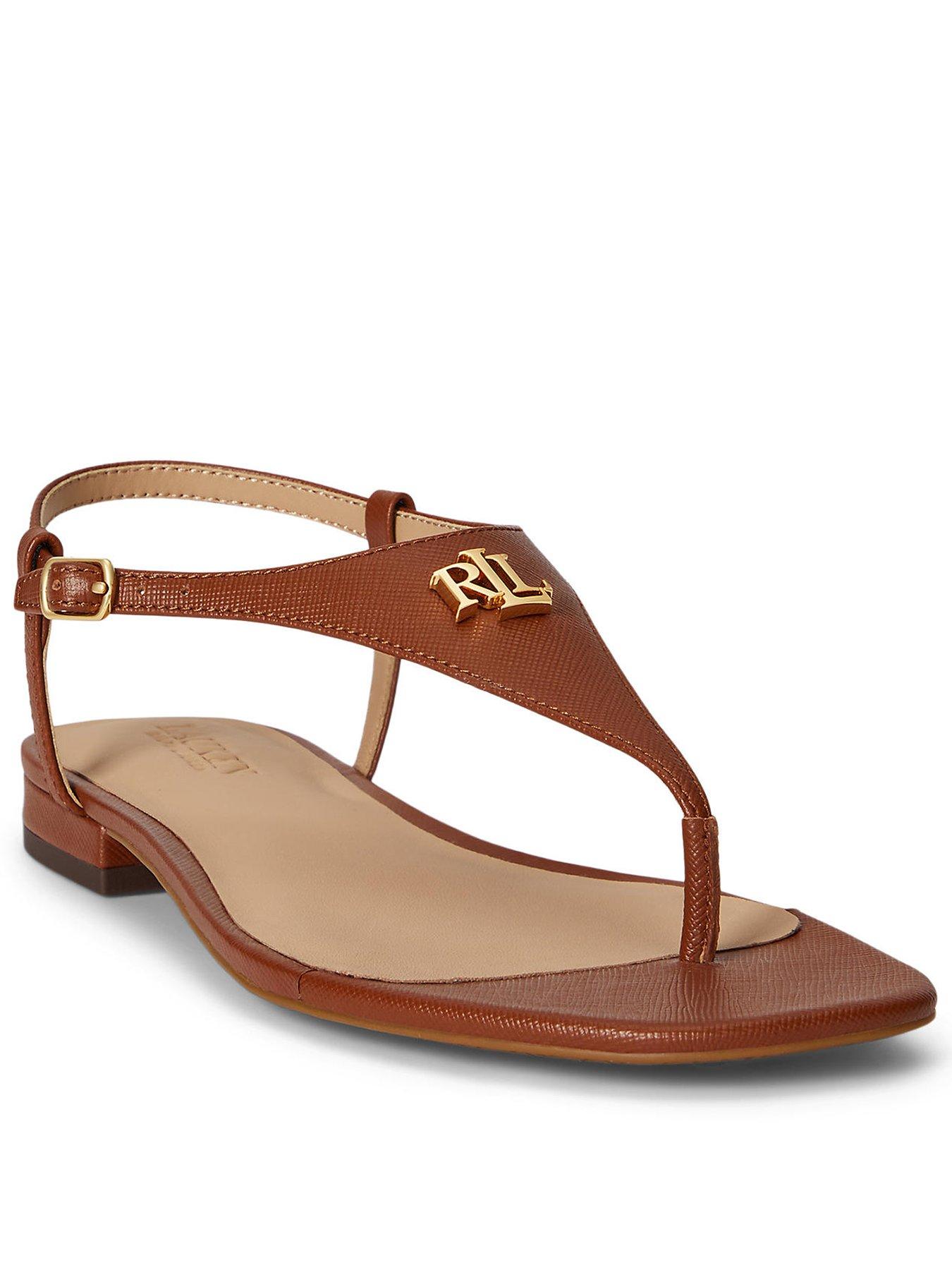 Lauren by Ralph Lauren Everley 2-Sandals-Flat Sandal - Brown