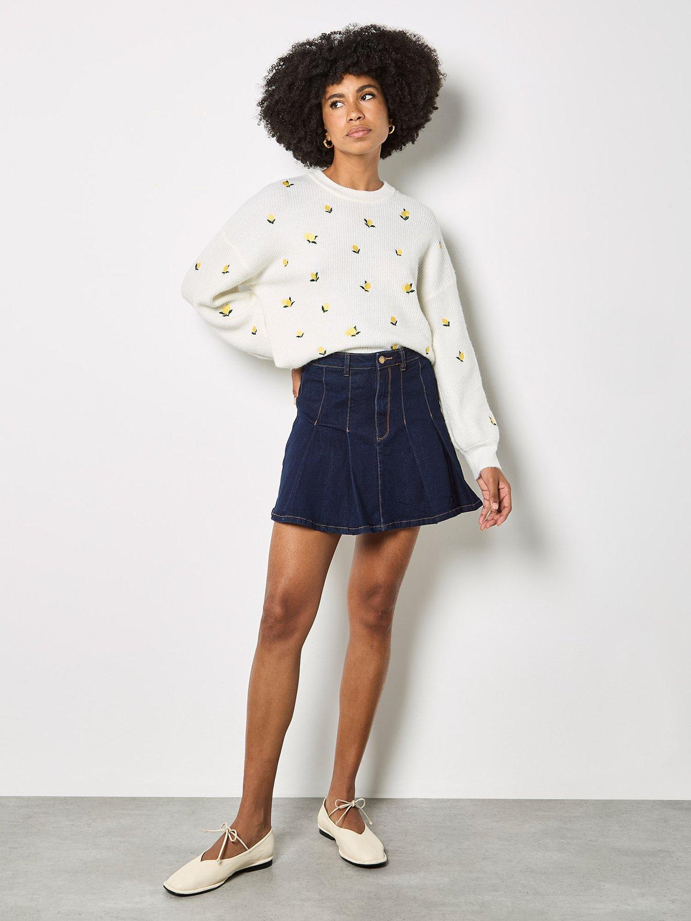 Image 3 of 4 of Apricot Embroidered Lemon Jumper