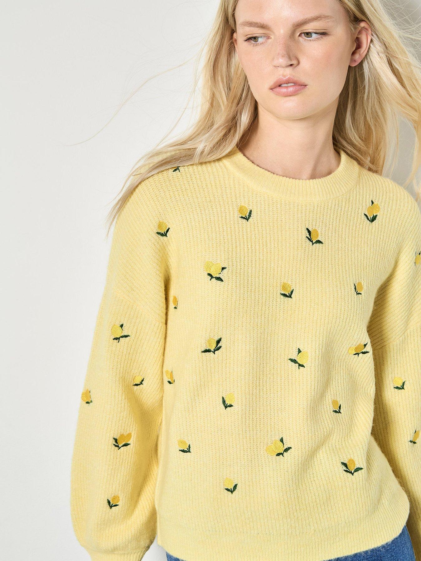 Image 4 of 4 of Apricot Embroidered Lemon Jumper