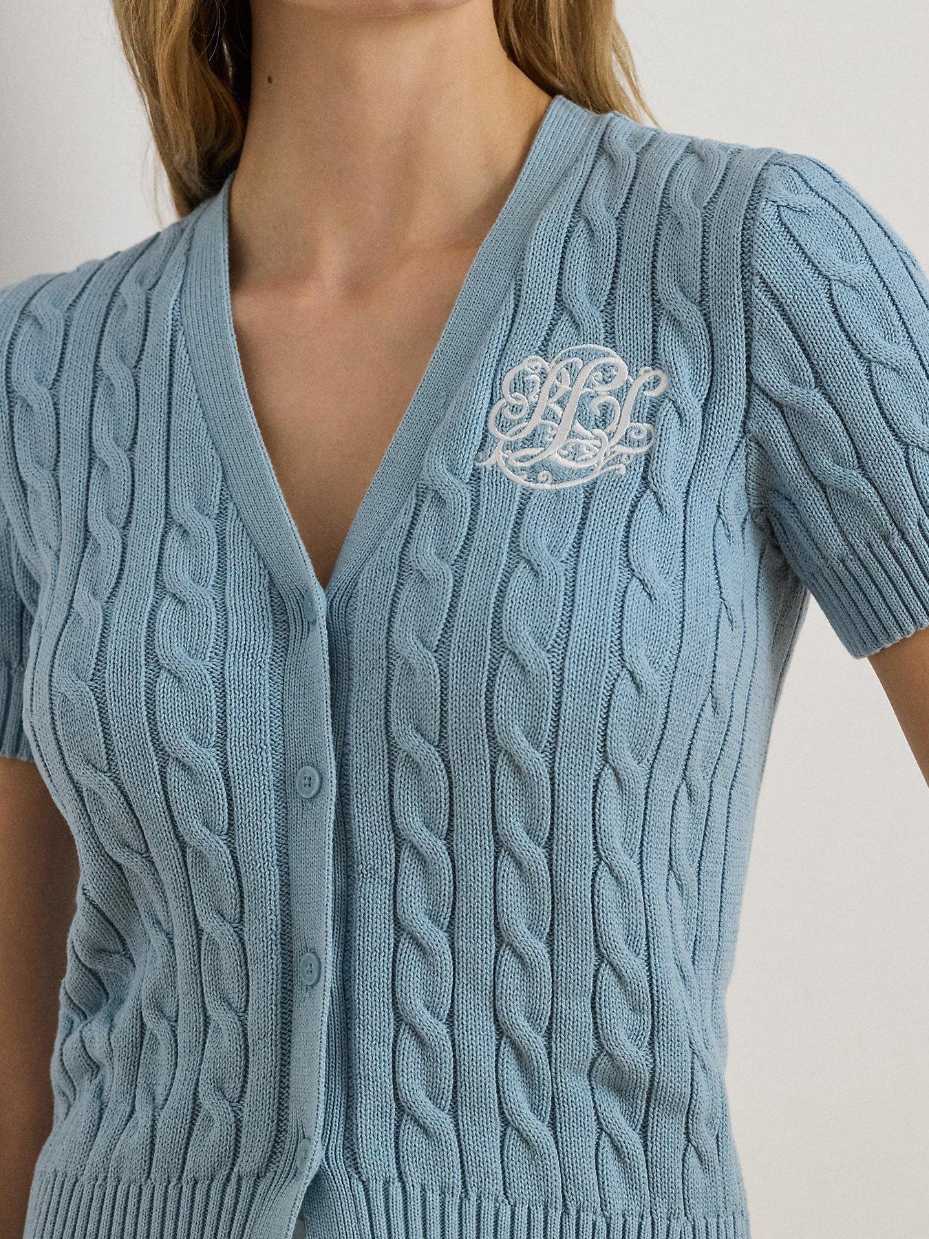 Image 4 of 4 of Lauren by Ralph Lauren Sweater Cardigan - Blue