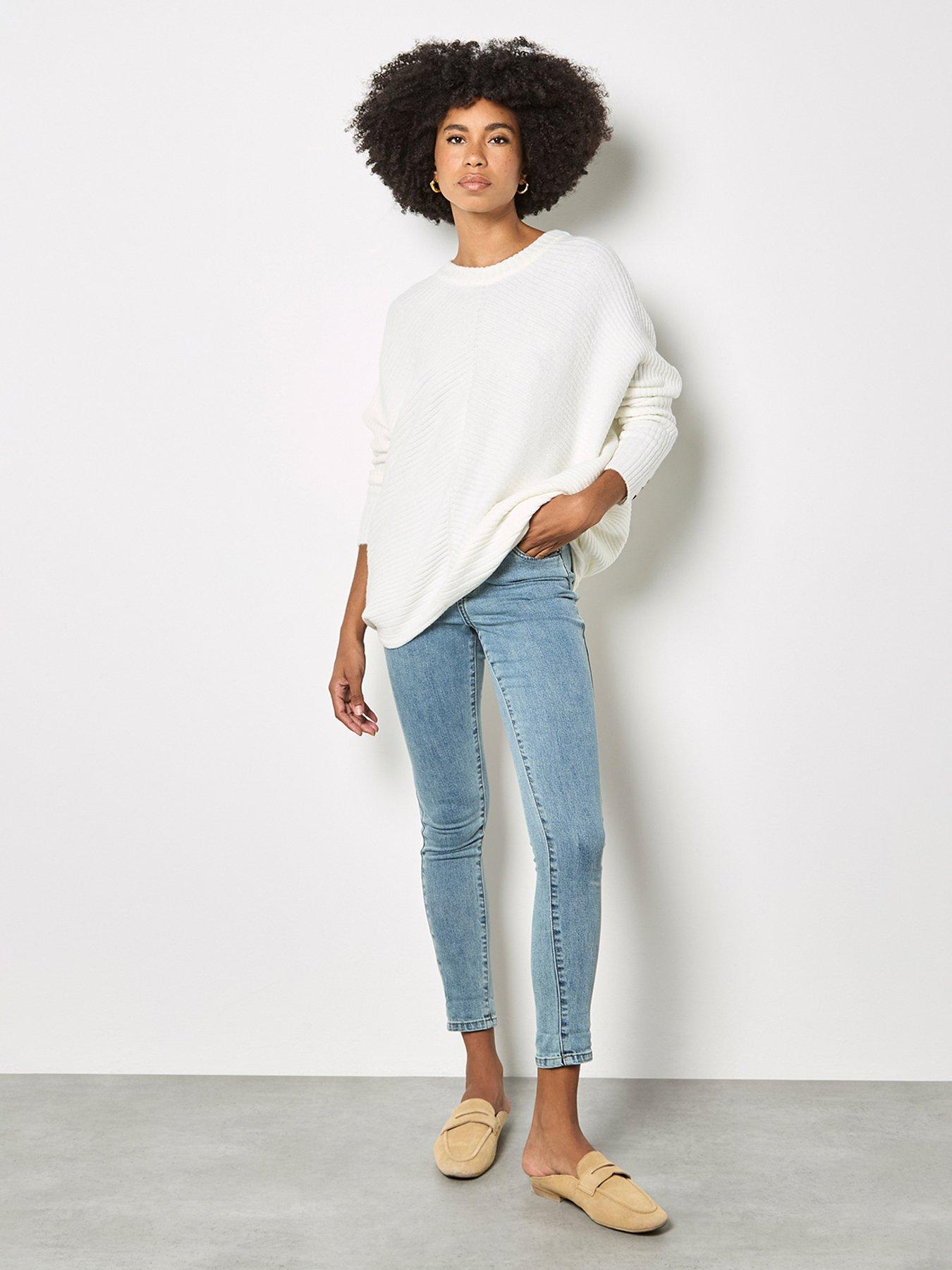 Image 3 of 5 of Apricot Chevron Knit Batwing Jumper