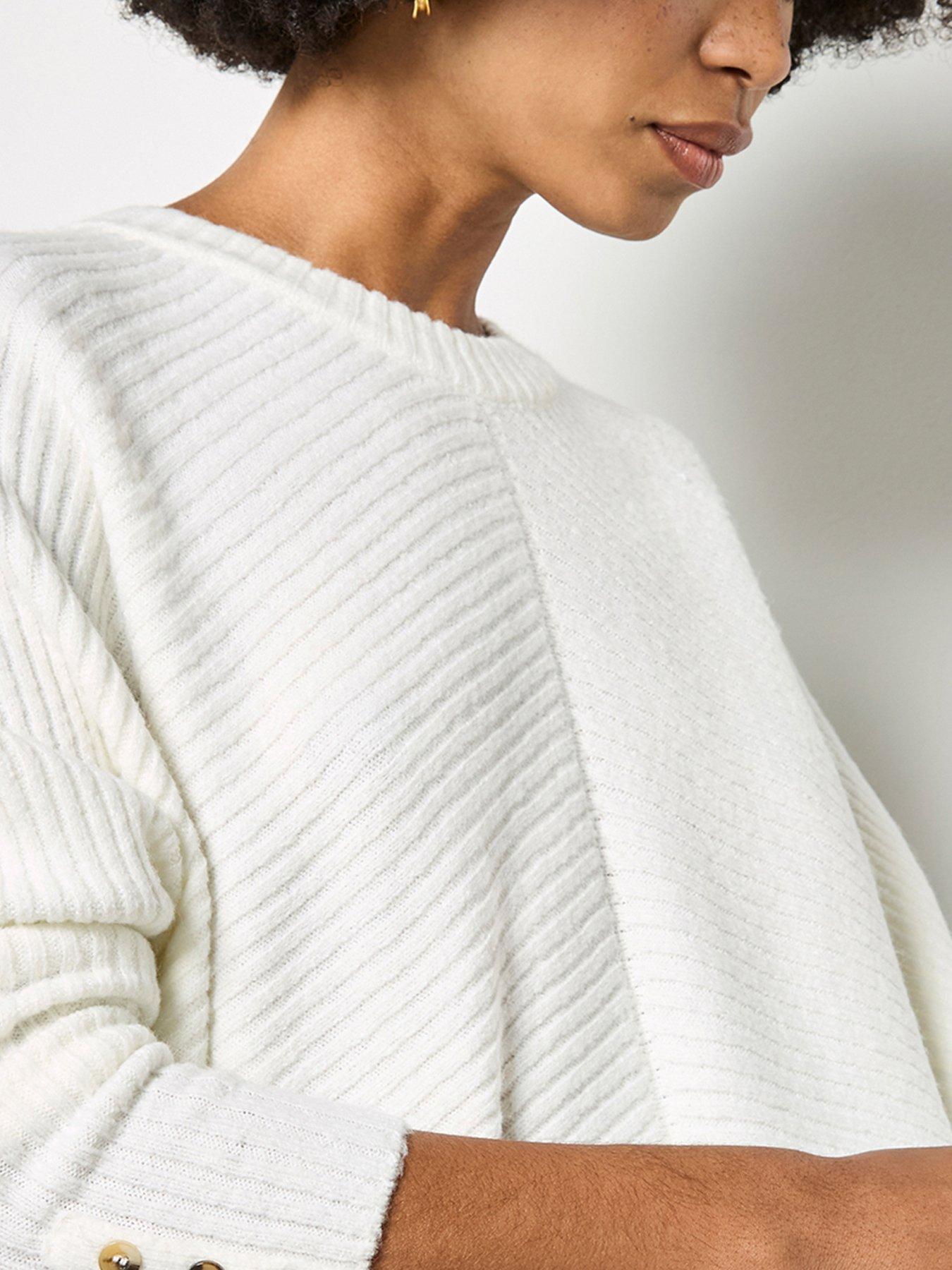 Image 4 of 5 of Apricot Chevron Knit Batwing Jumper