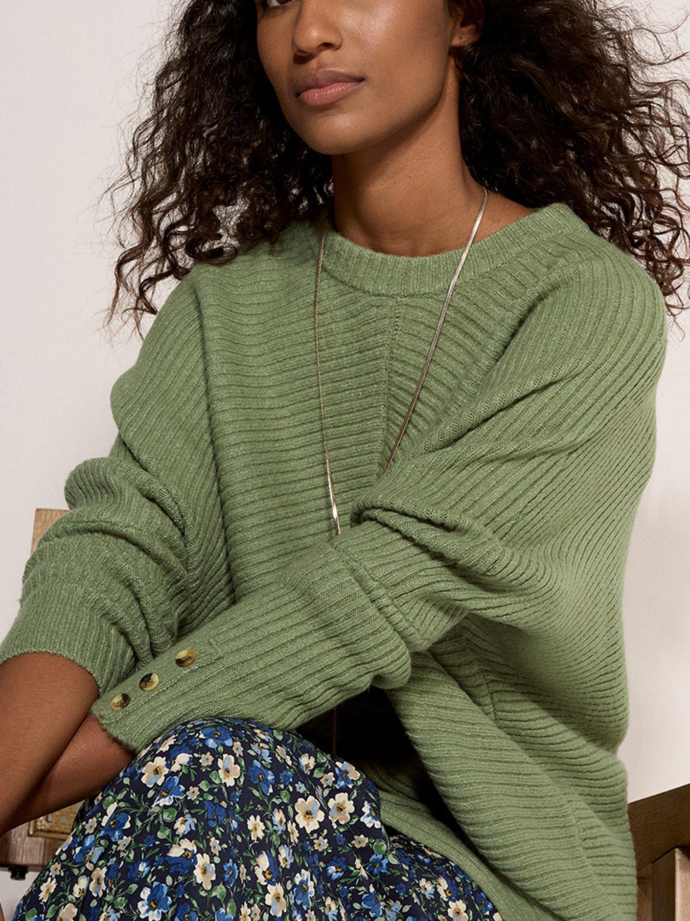 Image 4 of 4 of Apricot Chevron Knit Batwing Jumper