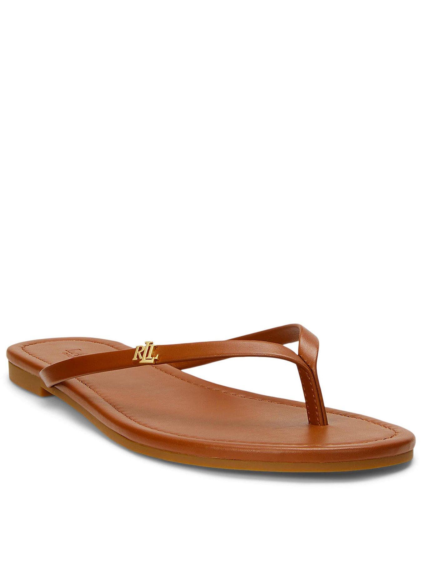 Lauren by Ralph Lauren Raquel Sandals Flip Flop - Brown