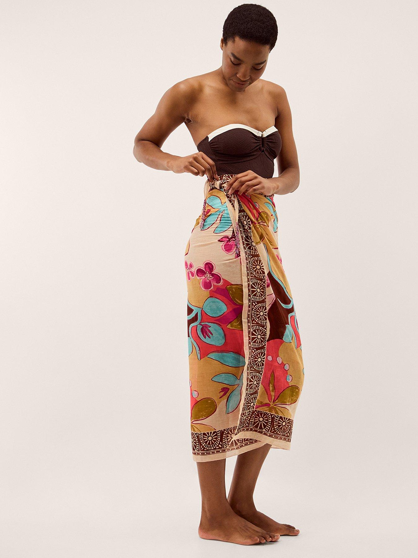 Image 4 of 5 of Monsoon Iris Floral Sarong