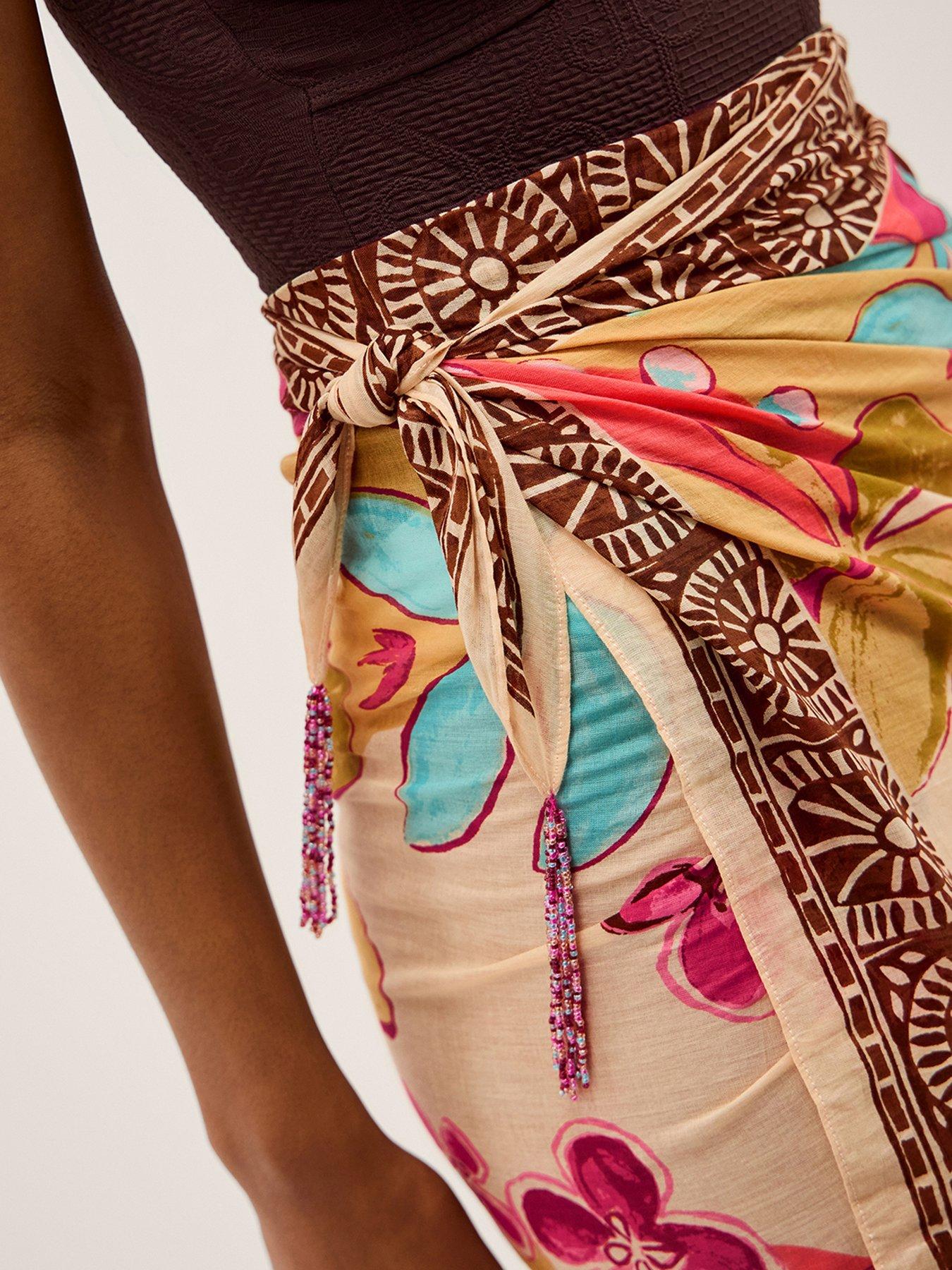 Image 5 of 5 of Monsoon Iris Floral Sarong