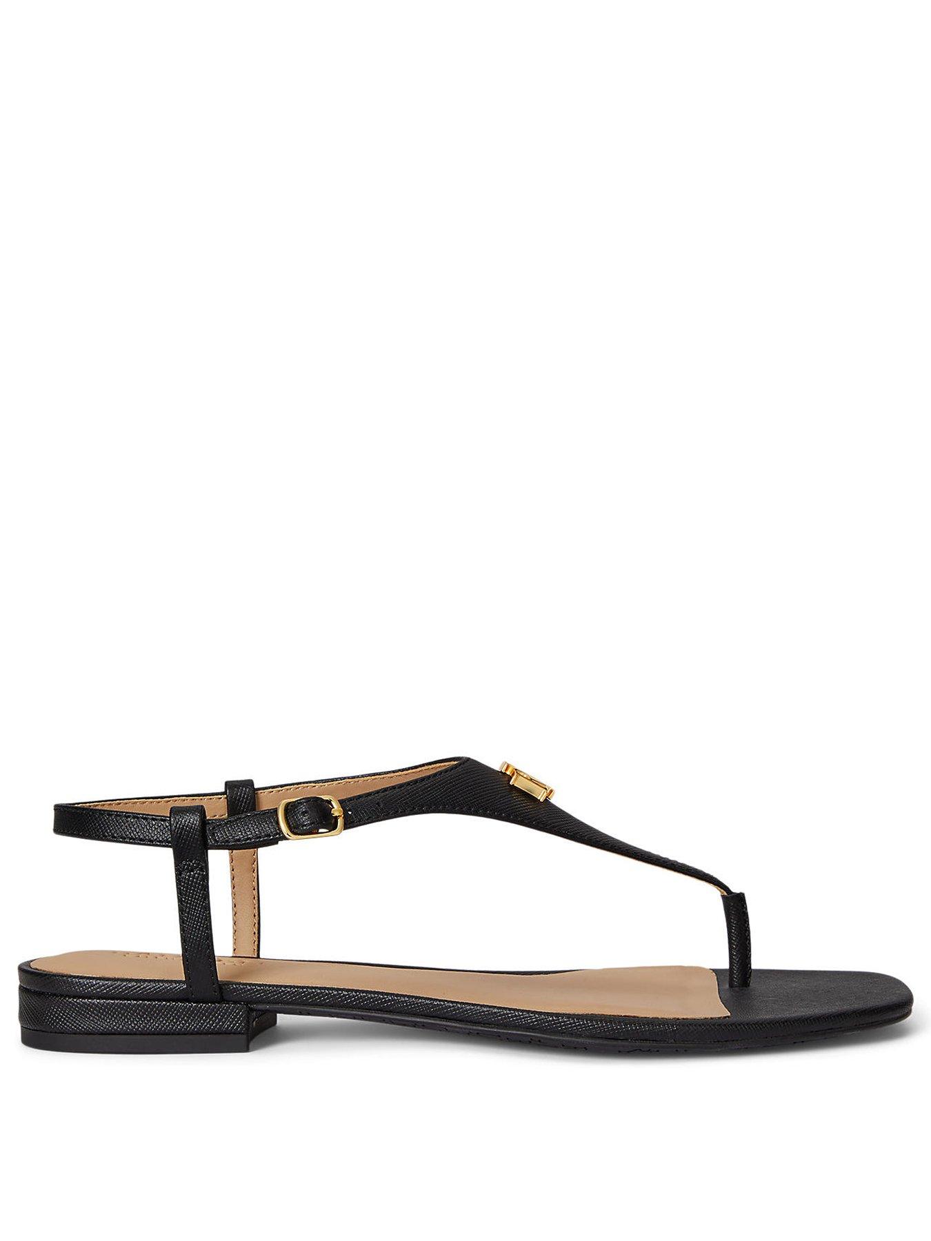 Image 2 of 4 of Lauren by Ralph Lauren Everley 2-Sandals-Flat Sandal - Black