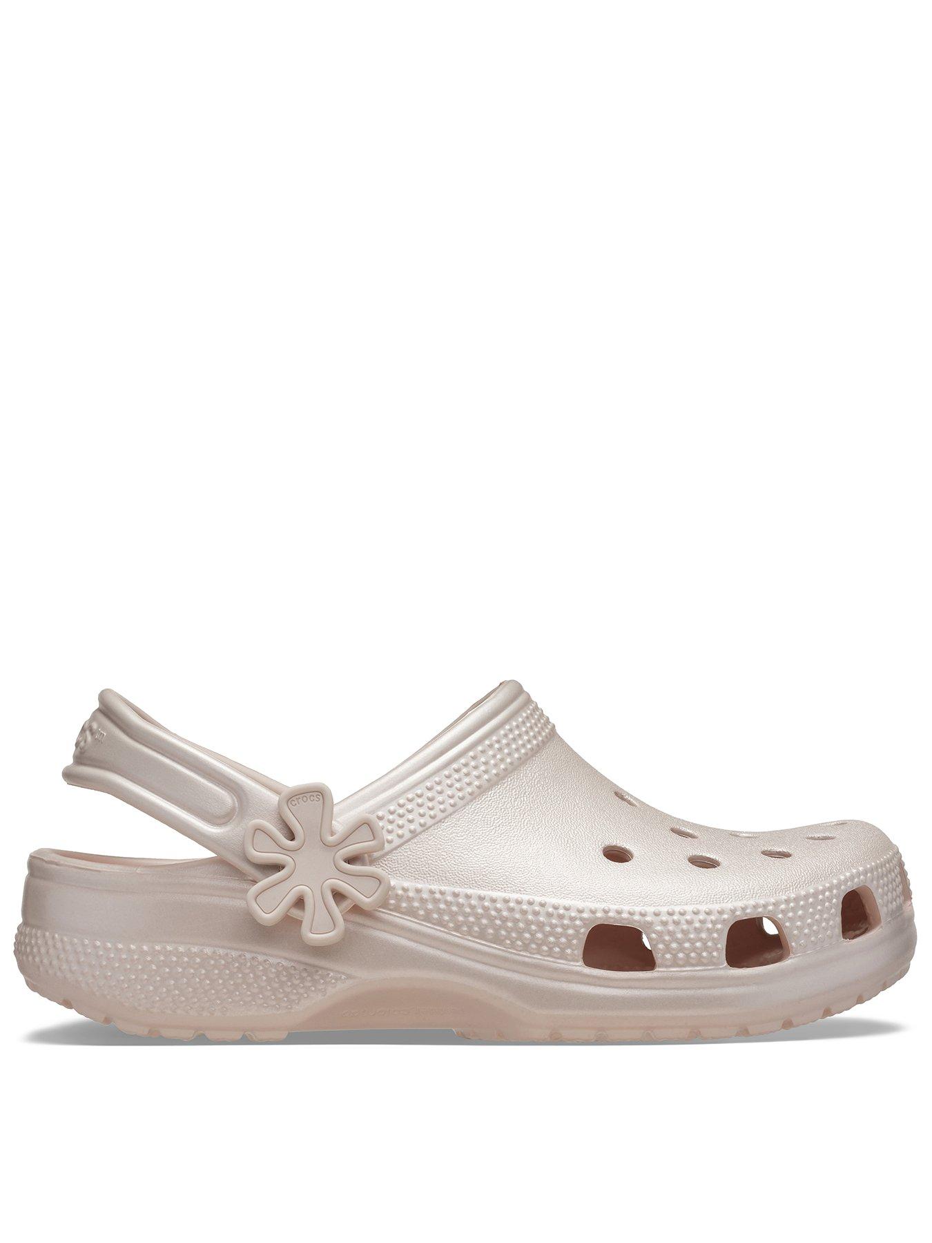 Crocs Kids Classic Pearl Shine Clog - Pink
