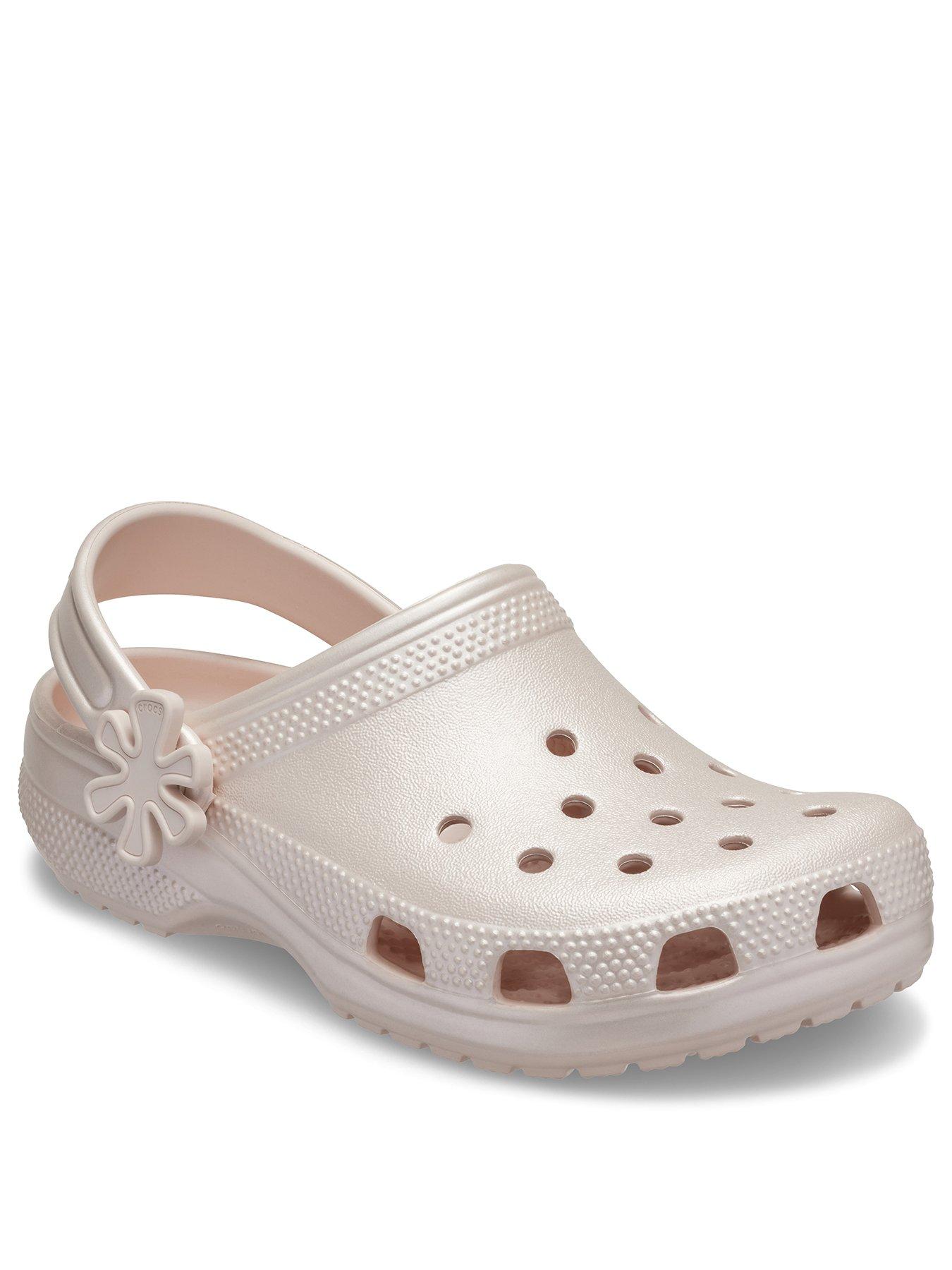crocs-kids-classic-pearl-shine-clog-pinkstillFront
