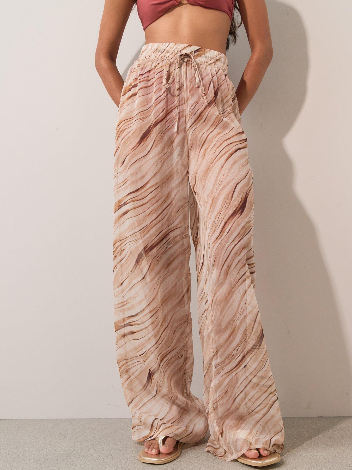 Image 4 of 5 of The Very Collection Sheer Beach Trousers - Multi