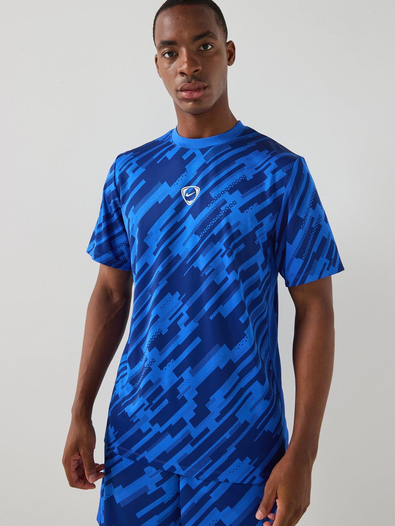 Image 1 of 5 of Nike Mens Dri-Fit Academy Short Sleeve Top - Blue