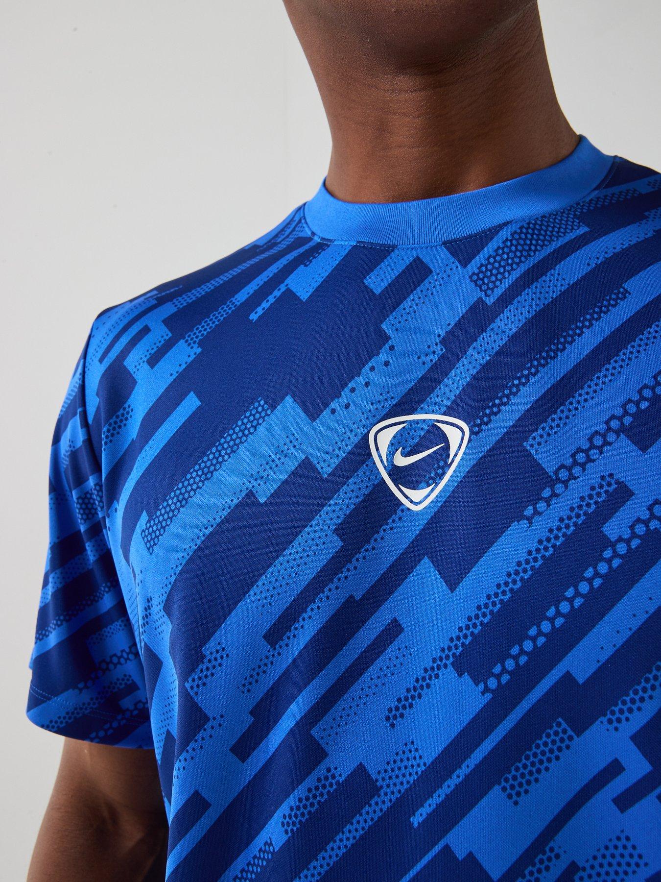 Image 4 of 5 of Nike Mens Dri-Fit Academy Short Sleeve Top - Blue