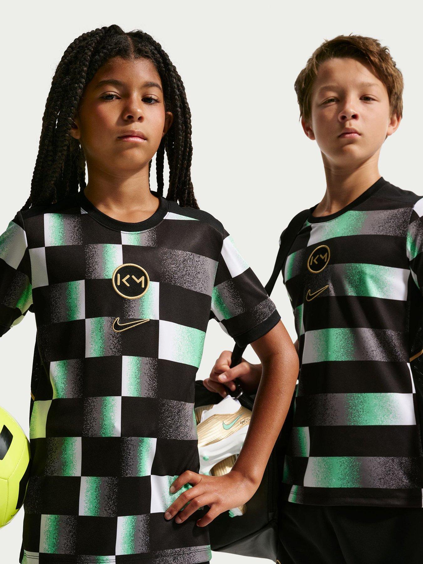 Image 1 of 7 of Nike Junior Mbappe Academy Dri-Fit Academy25 Short Sleeve Top - Black