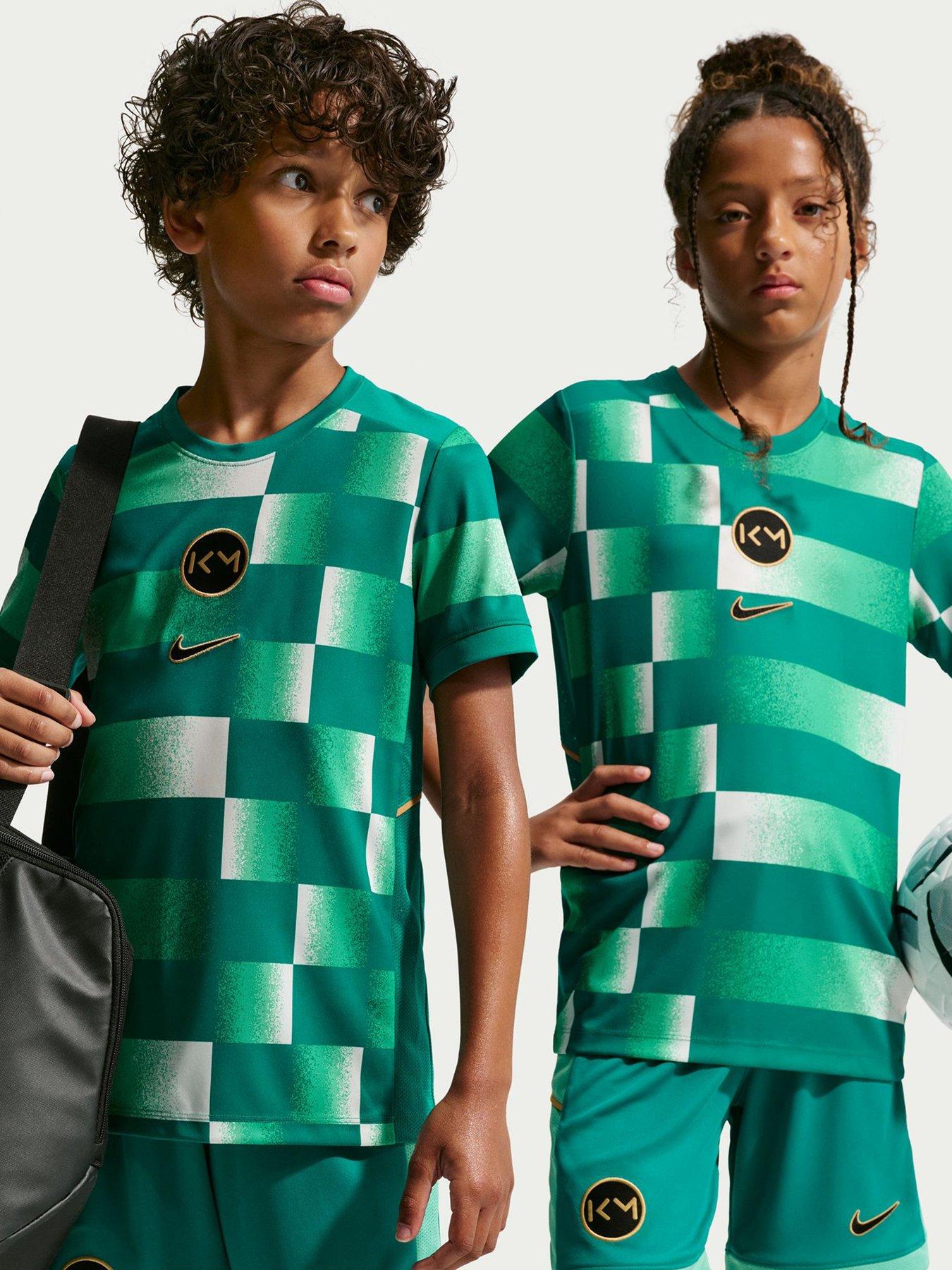 Image 1 of 7 of Nike Junior Mbappe Academy Dri-Fit Academy25 Short Sleeve Top - Green
