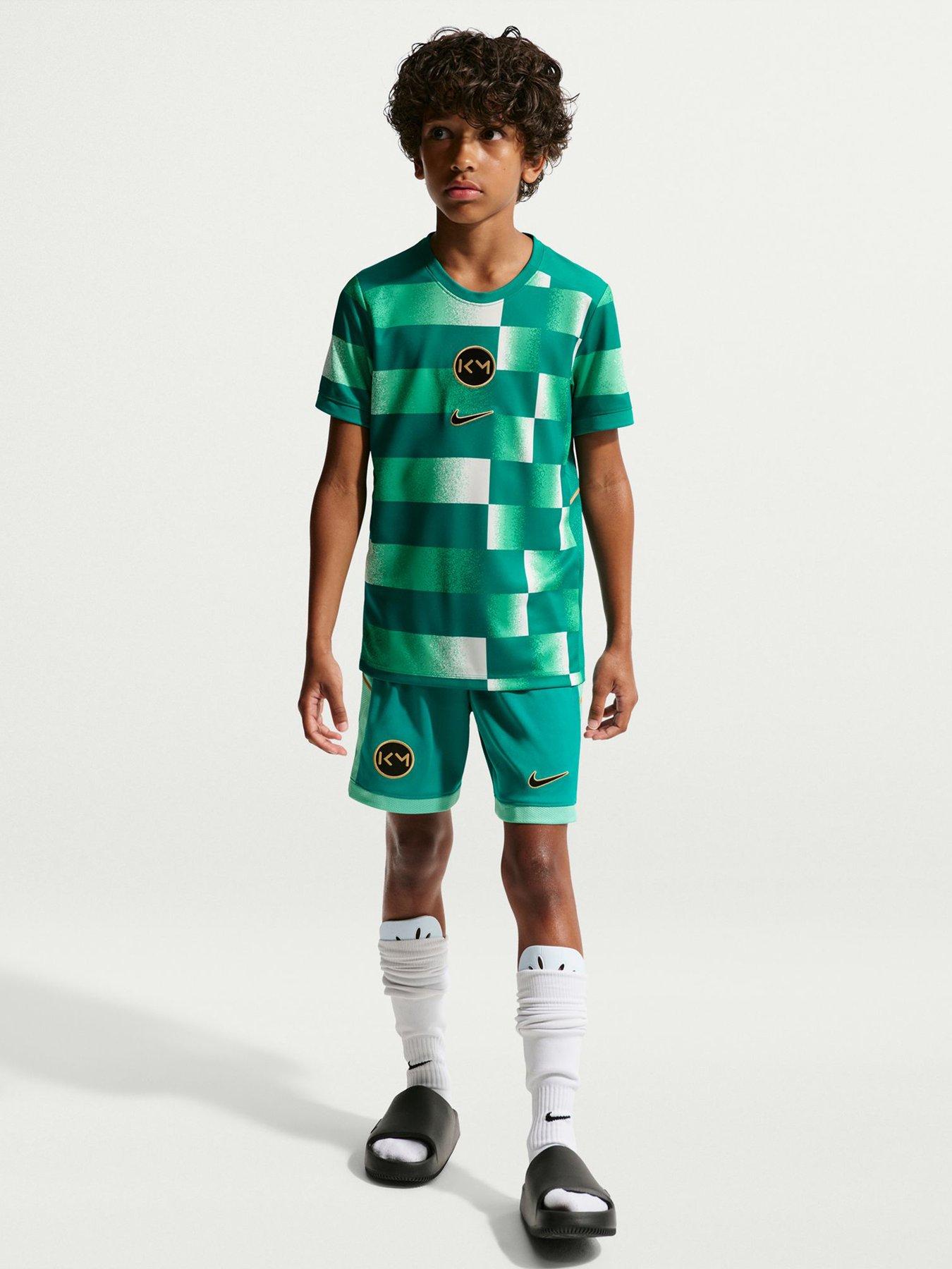 Image 4 of 7 of Nike Junior Mbappe Academy Dri-Fit Academy25 Short Sleeve Top - Green
