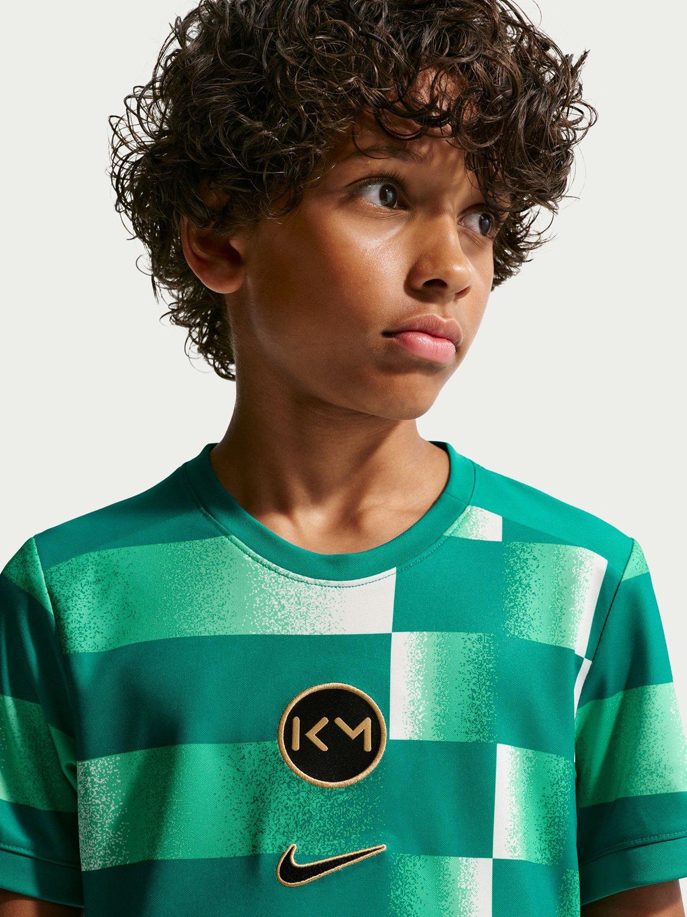 Image 6 of 7 of Nike Junior Mbappe Academy Dri-Fit Academy25 Short Sleeve Top - Green