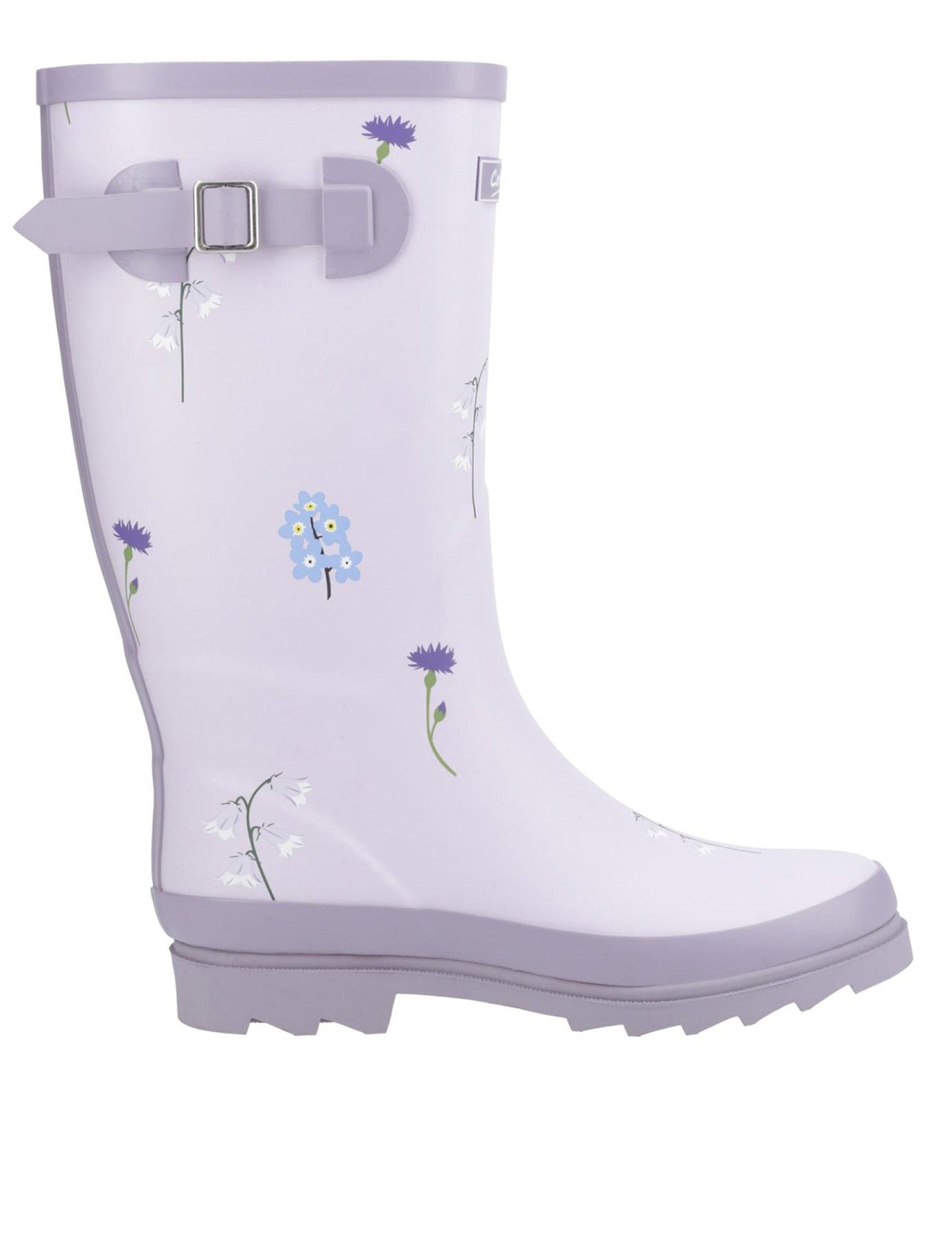 Image 1 of 5 of Cotswold Womens Wildflower Tall Wellingtons - Lilac
