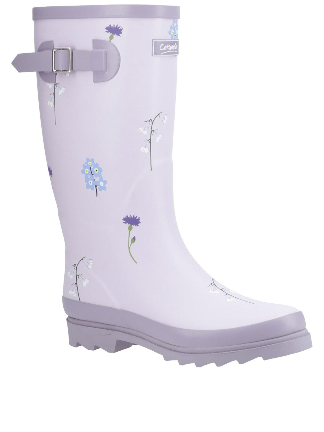 Image 2 of 5 of Cotswold Womens Wildflower Tall Wellingtons - Lilac
