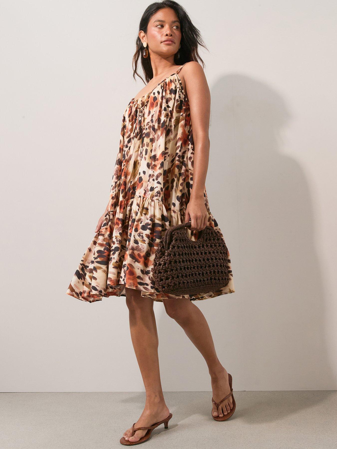 The Very Collection Tiered Mini Beach Dress - Multi