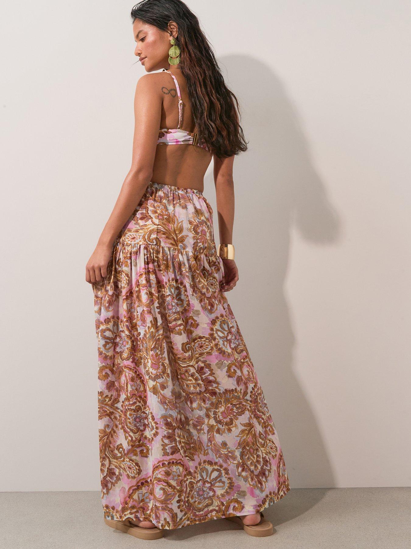 Image 2 of 6 of The Very Collection Drop Waist Maxi Beach Skirt - Multi