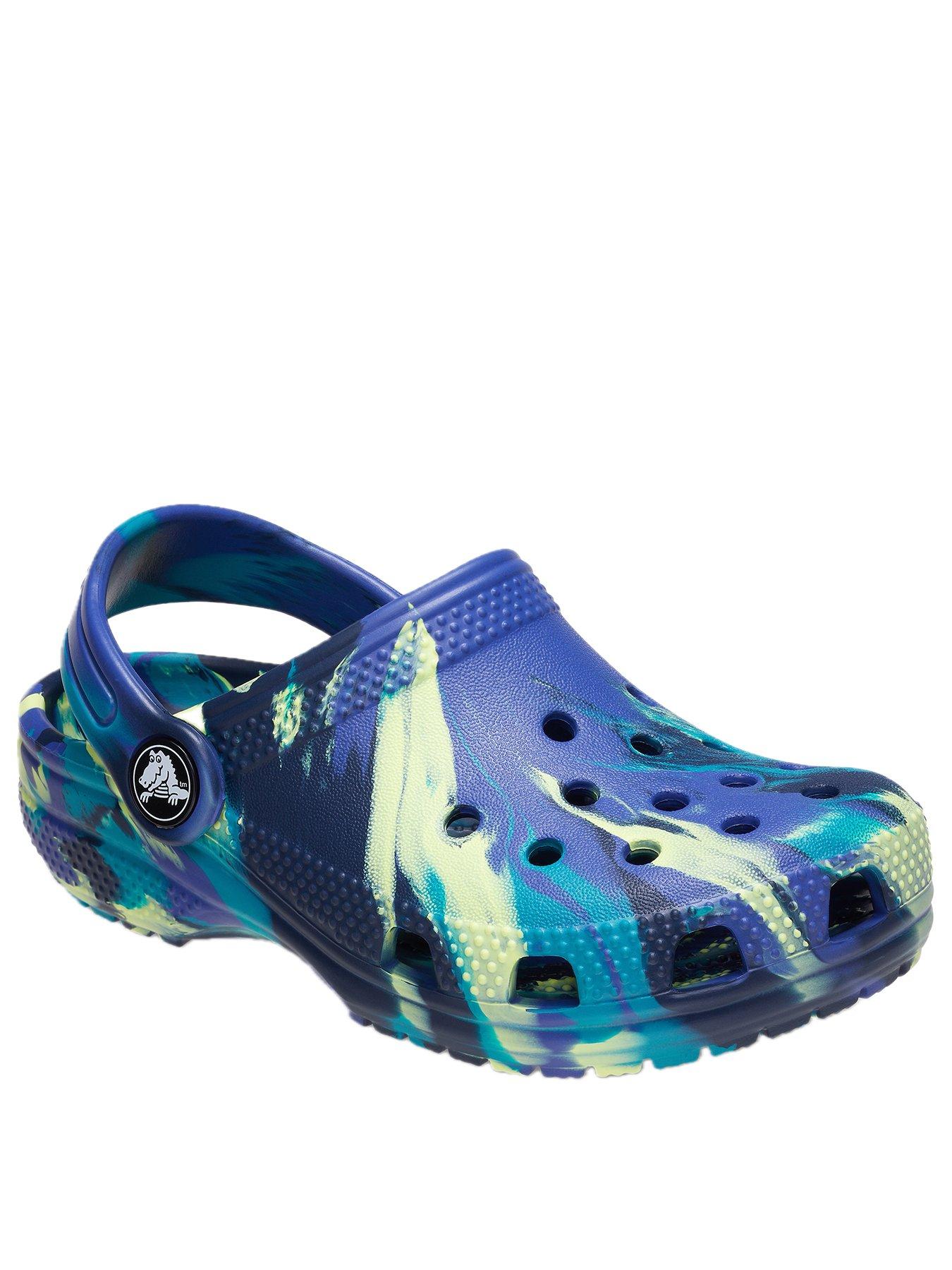 crocs-kids-classic-marbled-clog-navyturbo-tealstillFront