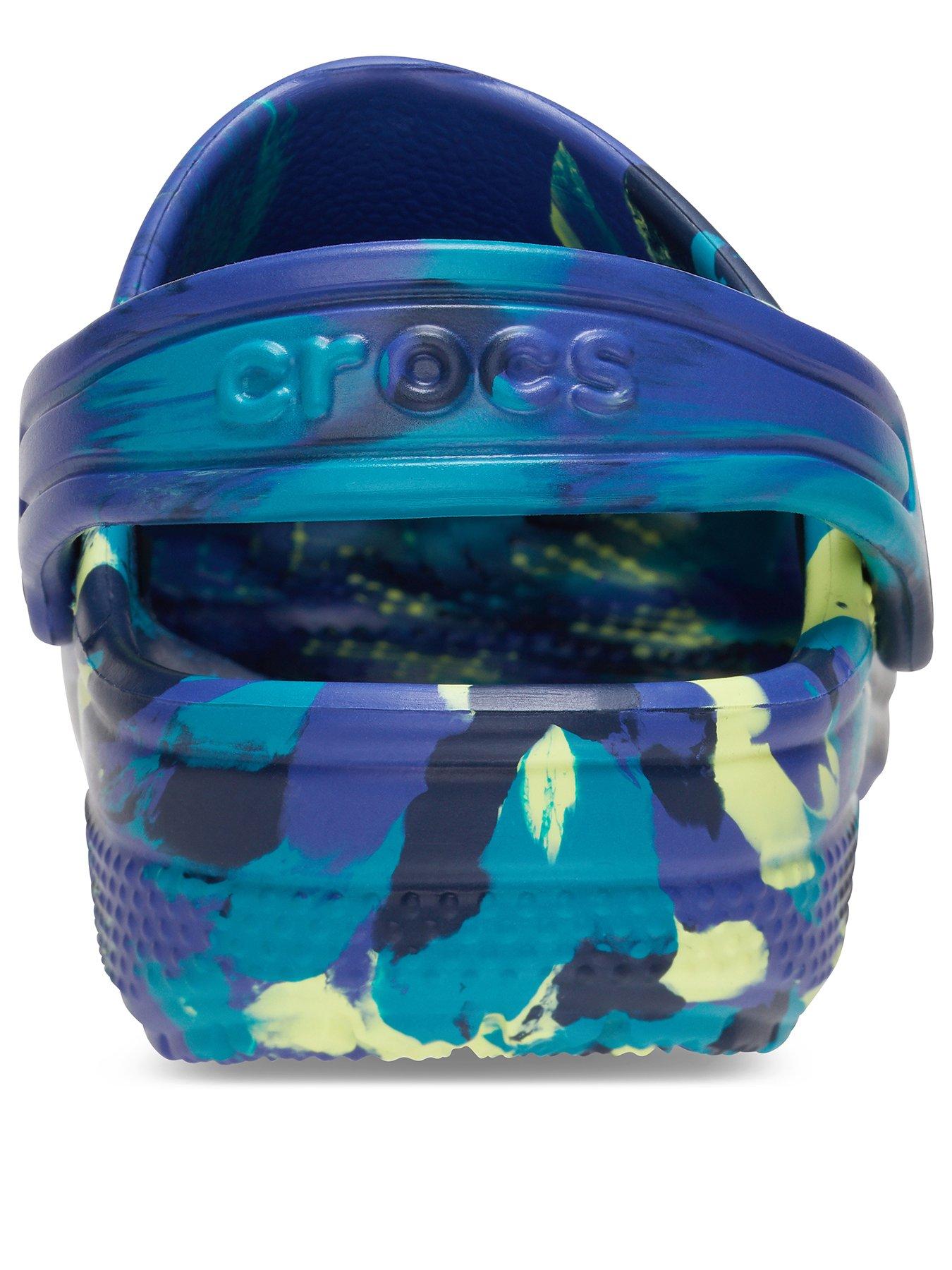 crocs-kids-classic-marbled-clog-navyturbo-tealback