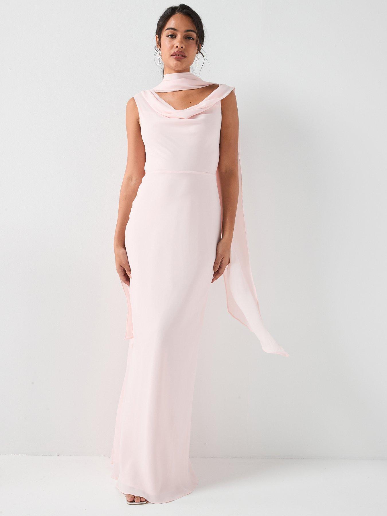 slim fit dress slacks Verity Green Cowl-Neck Maxi Dress With Sheer-Skirt  Club L London