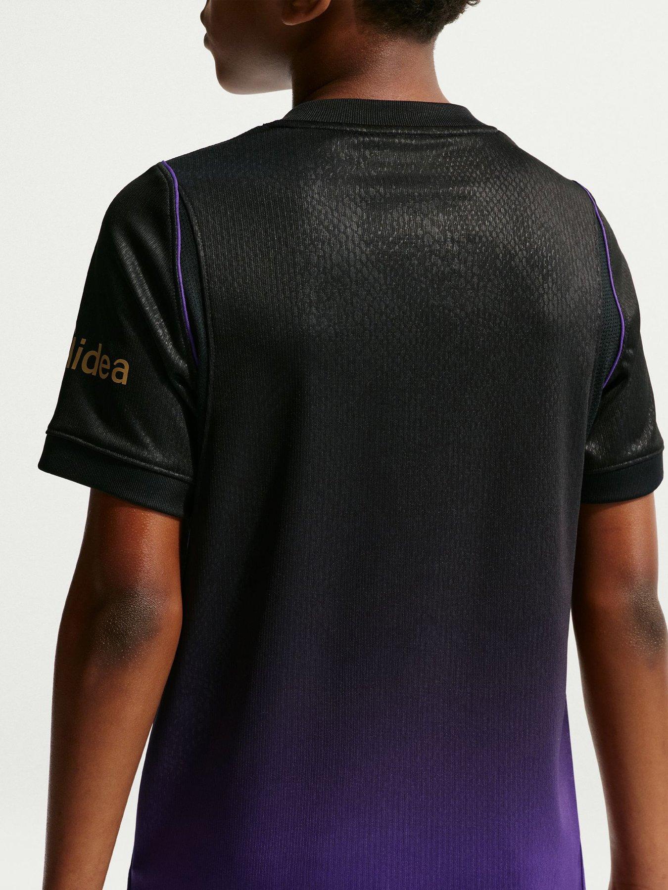 Image 2 of 5 of Nike Boys FC Barcelona Away Dri-FIT Stadium Replica Jersey - Purple