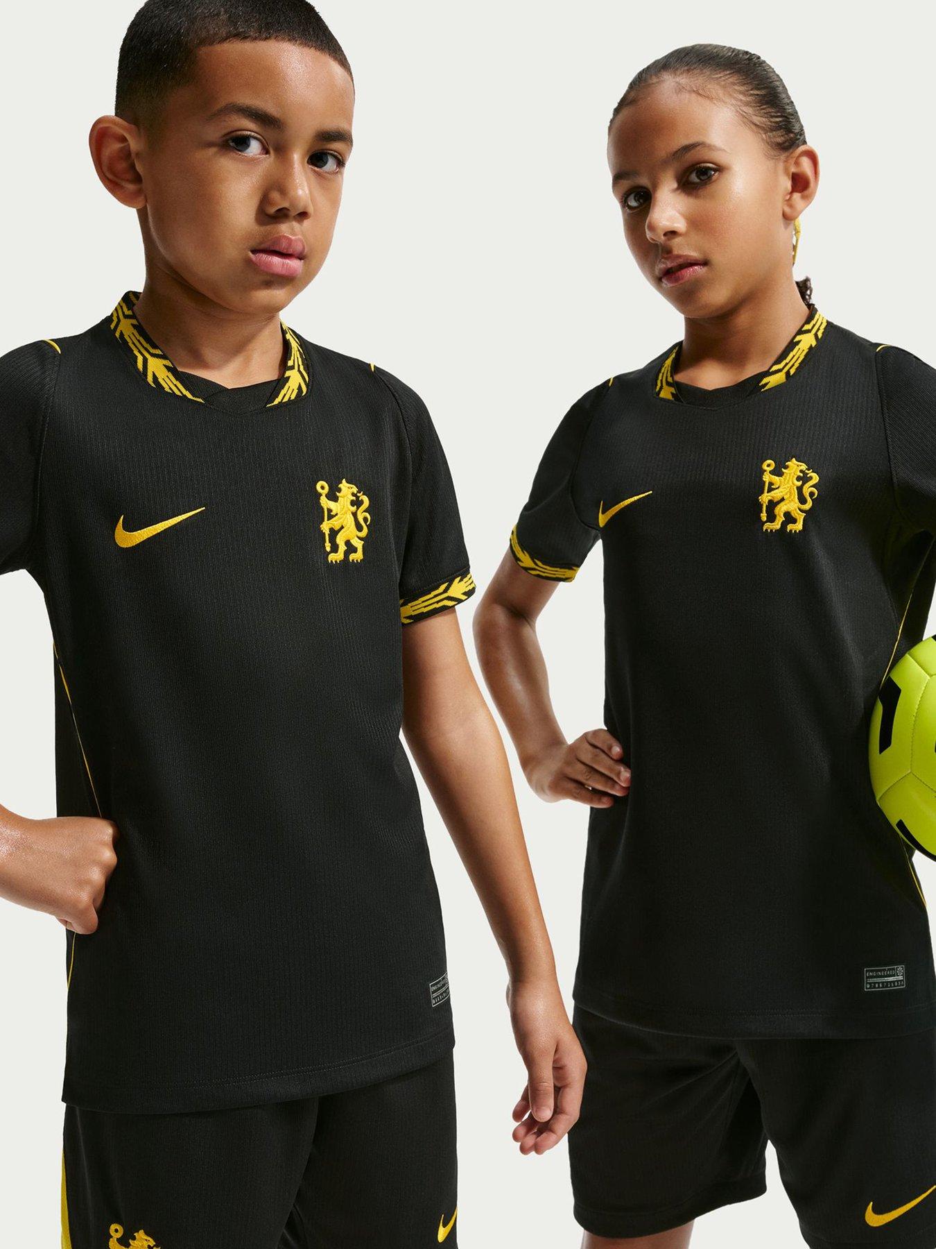 Image 1 of 7 of Nike Junior Chelsea 26/27 Dri-Fit Away Stadium Short Sleeve Replica Jersey - Black