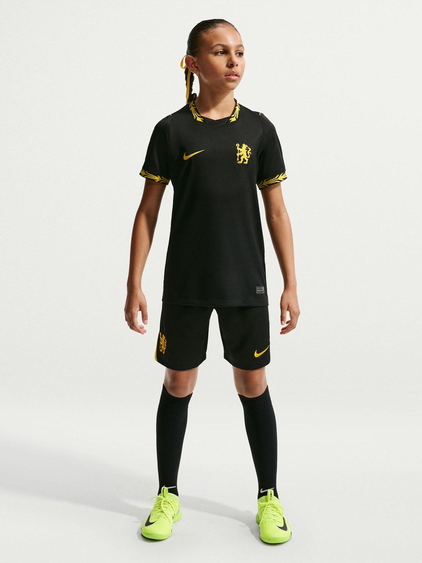 Image 3 of 7 of Nike Junior Chelsea 26/27 Dri-Fit Away Stadium Short Sleeve Replica Jersey - Black