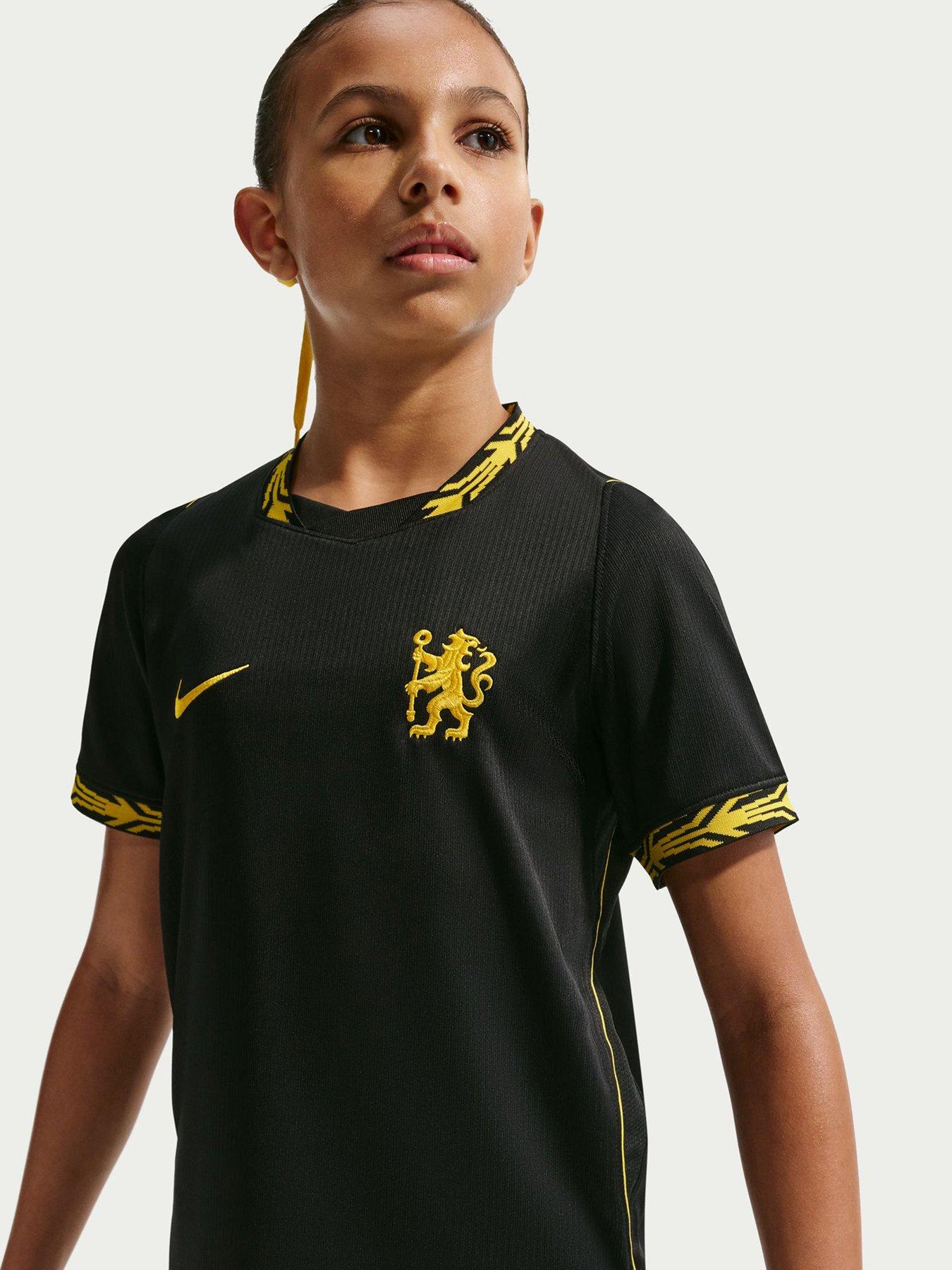 Image 4 of 7 of Nike Junior Chelsea 26/27 Dri-Fit Away Stadium Short Sleeve Replica Jersey - Black