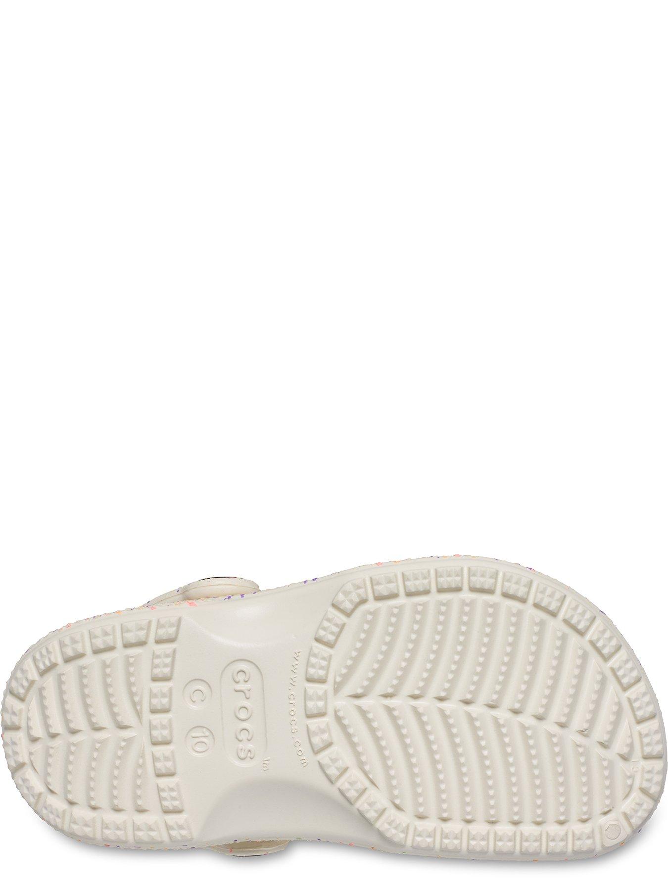 Image 5 of 6 of Crocs Girls Classic Glow Paint Splatter Clogg - White/Multi
